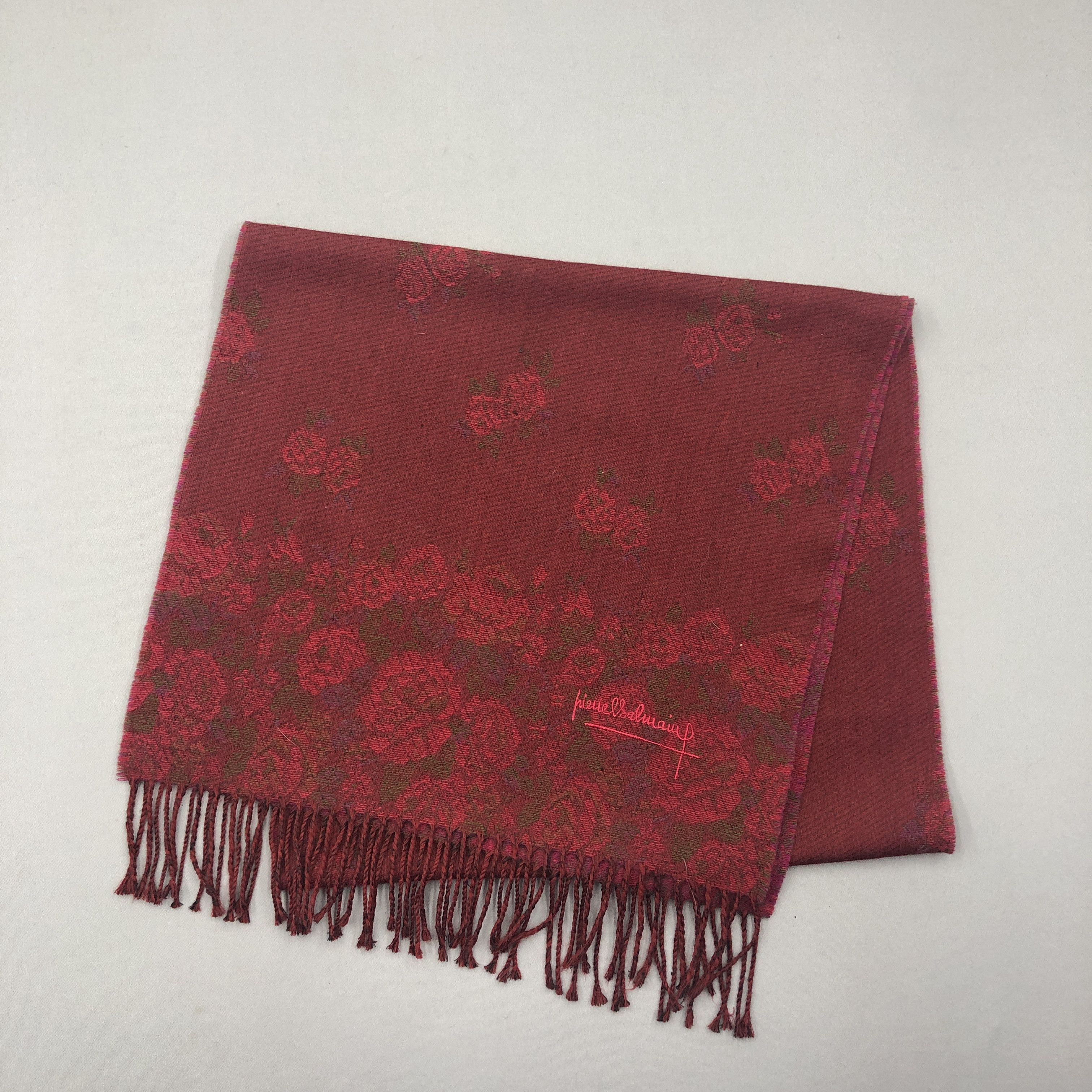 Japanese Brand Vintage Y2K Pierre Balmain Scarf Muffler Fringe Wool Scarves Size ONE SIZE - 3 Thumbnail
