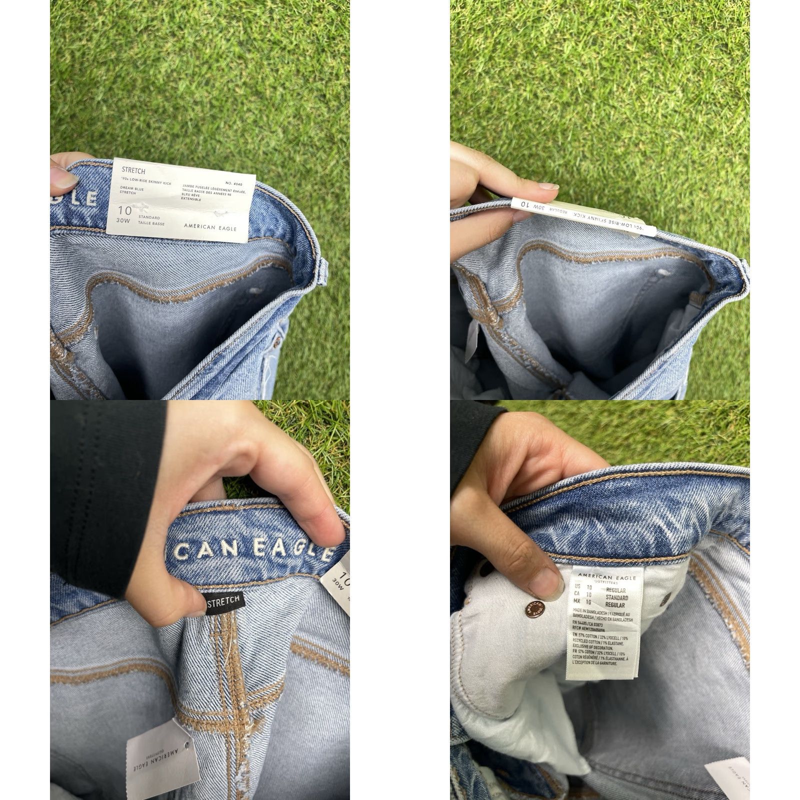 American Eagle Outfitters VINTAGE American Eagle Outfitters Jeans Women 10 Skinny Kick Denim 31x31 NWT Blue 90s Modern Size 32" / US 10 / IT 46 - 9 Thumbnail