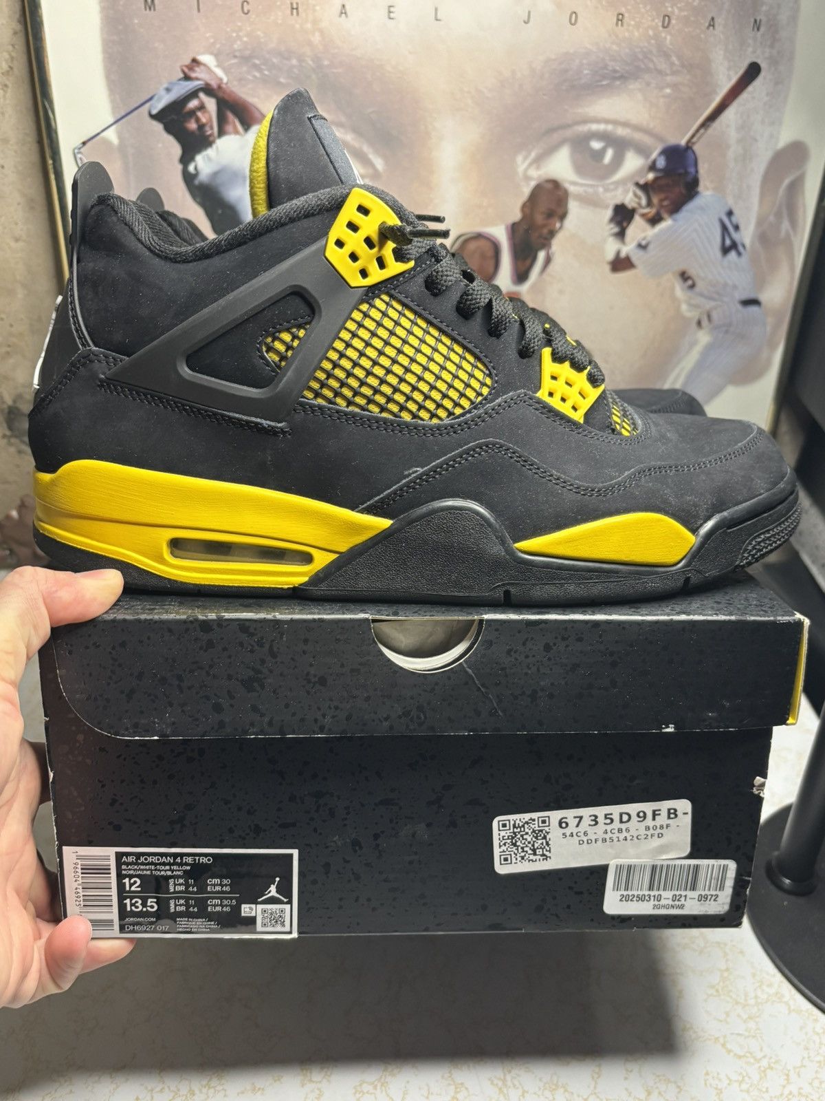 Jordan Brand Jordan Retro 4 ‘Thunder’ Size US 12 / EU 45 - 1 Thumbnail