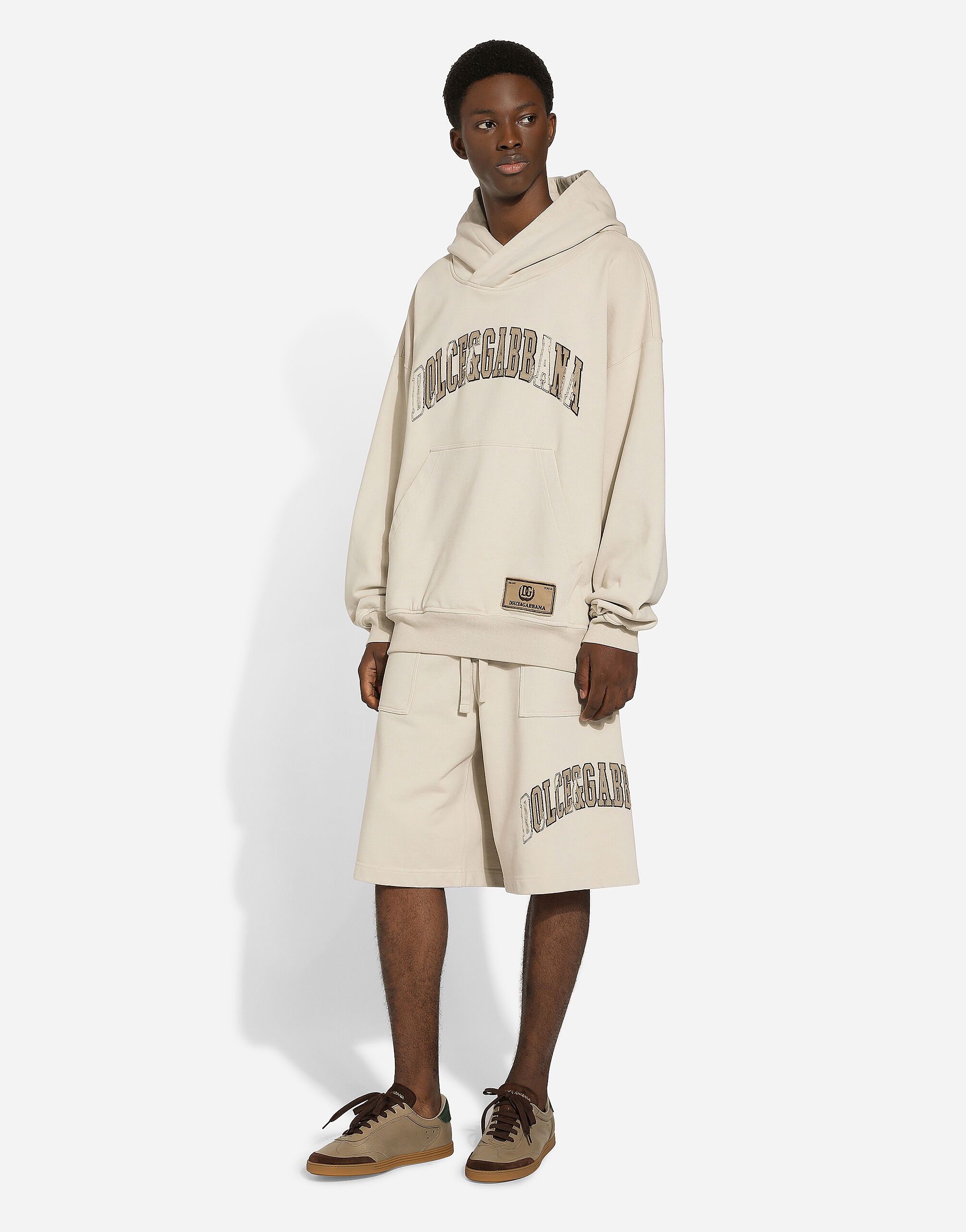 Dolce & Gabbana o1s22i1n0924 Embroidered Logo Hoodie in Neutro Size US L / EU 52-54 / 3 - 5 Thumbnail