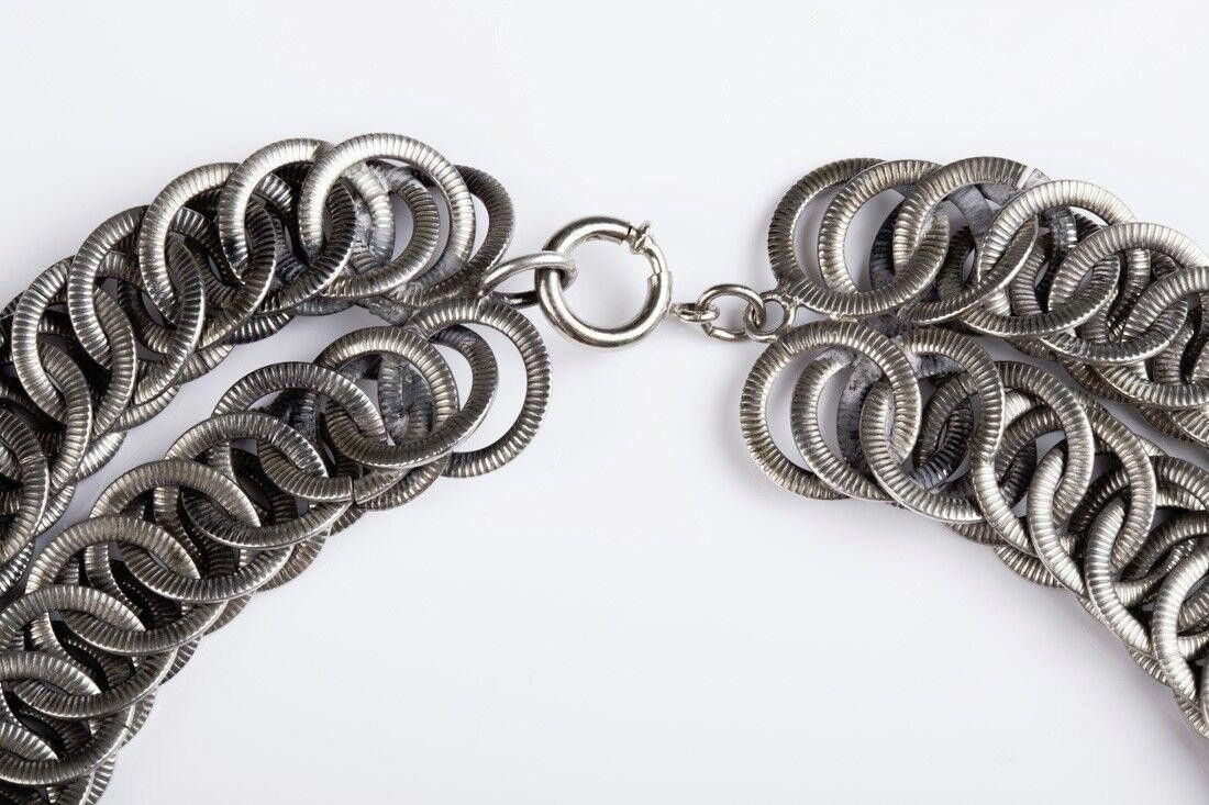 Designer Massive Etched Double Strand Chain Necklace Size ONE SIZE - 5 Thumbnail