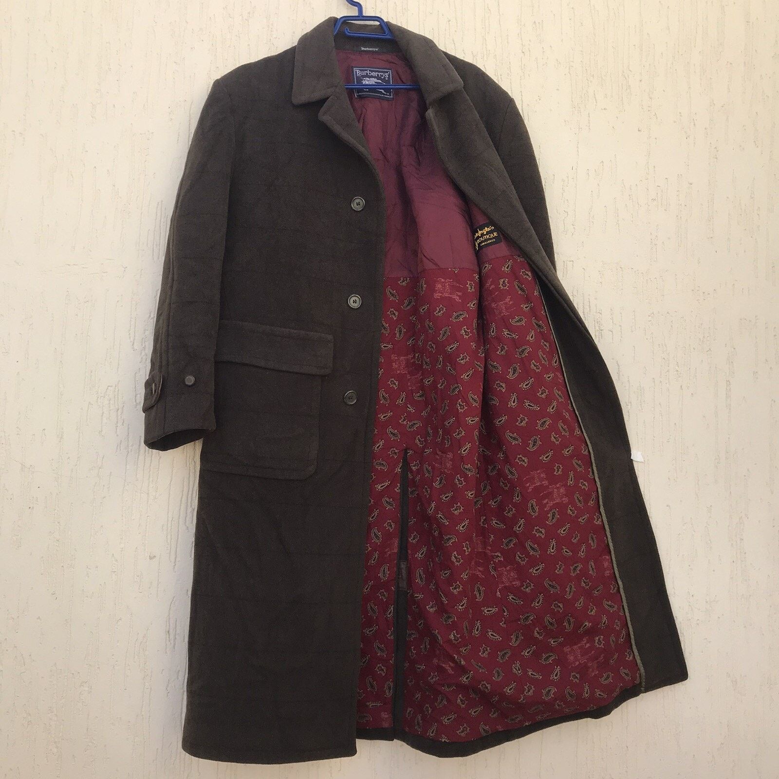 Burberry Vintage Burberry trench Coat VERGIN wool belted green olive Size US M / EU 48-50 / 2 - 5 Thumbnail