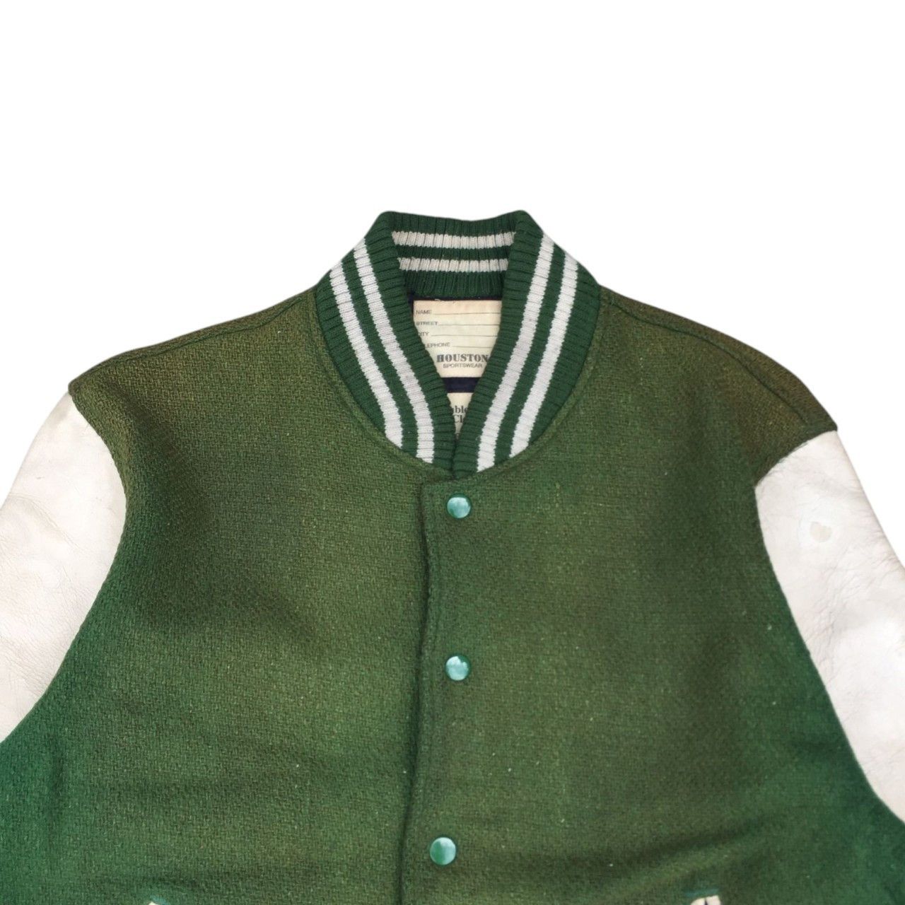Vintage Vintage Houston Old Stadium Varsity Wool Jacket Size US L / EU 52-54 / 3 - 3 Thumbnail