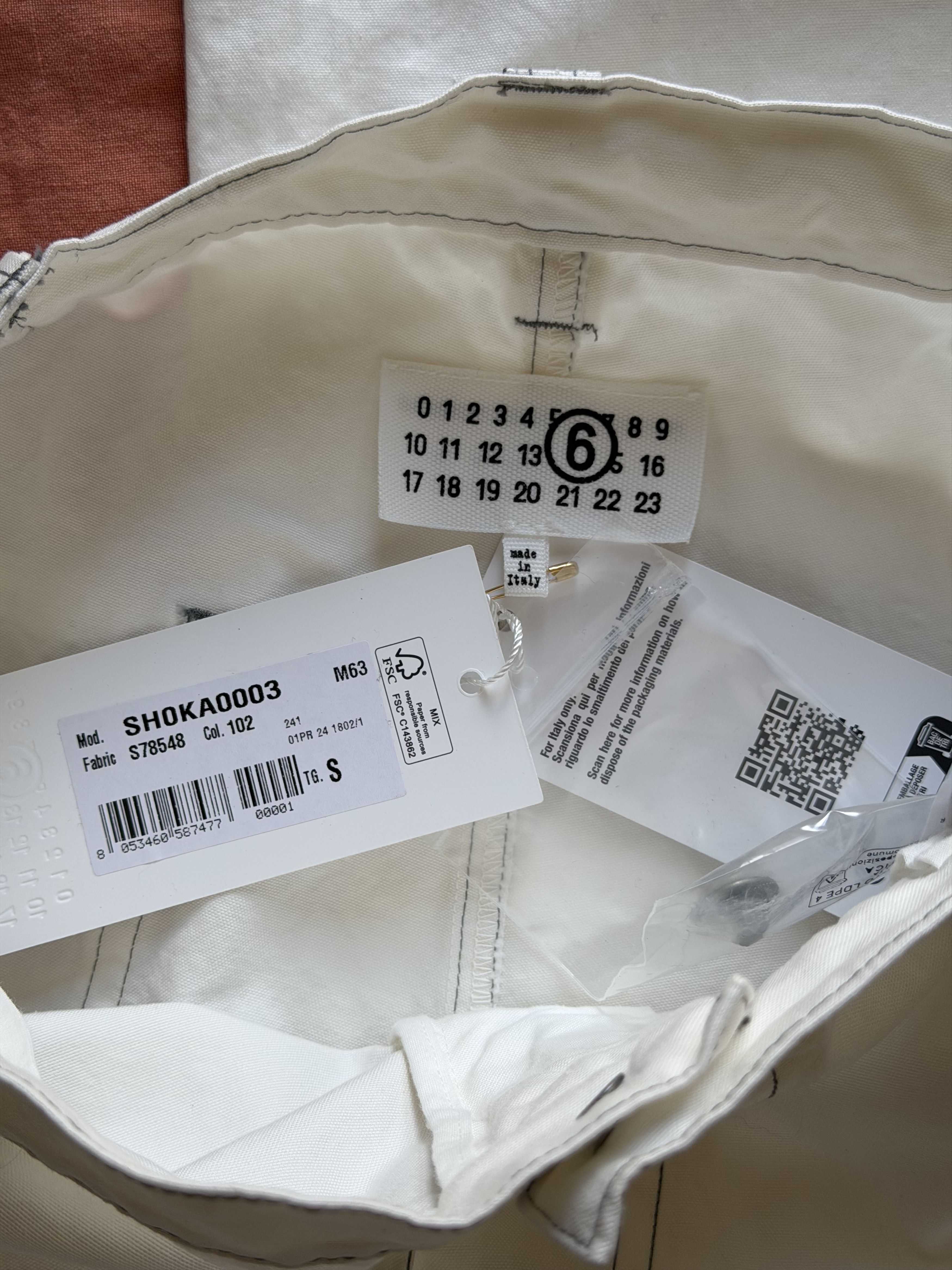 MM6 MM6 Maison Margiela Double Knee Cargo Pants in White Size US 30 / EU 46 - 7 Thumbnail