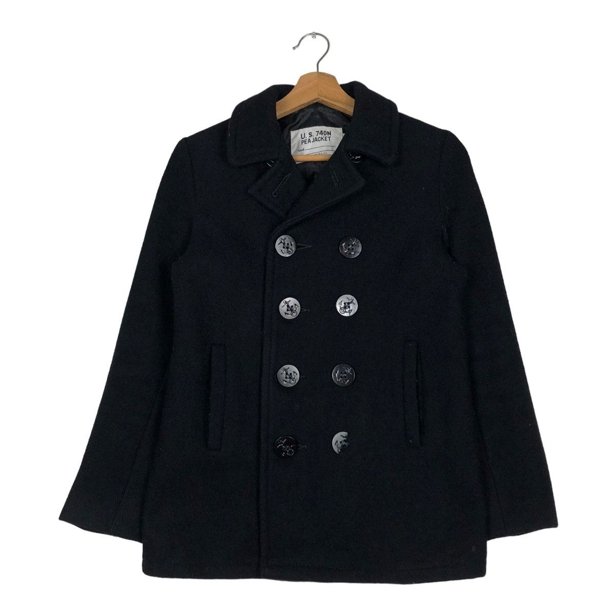 Schott Leather Trim Peacoat 740C (Size 36) | Grailed