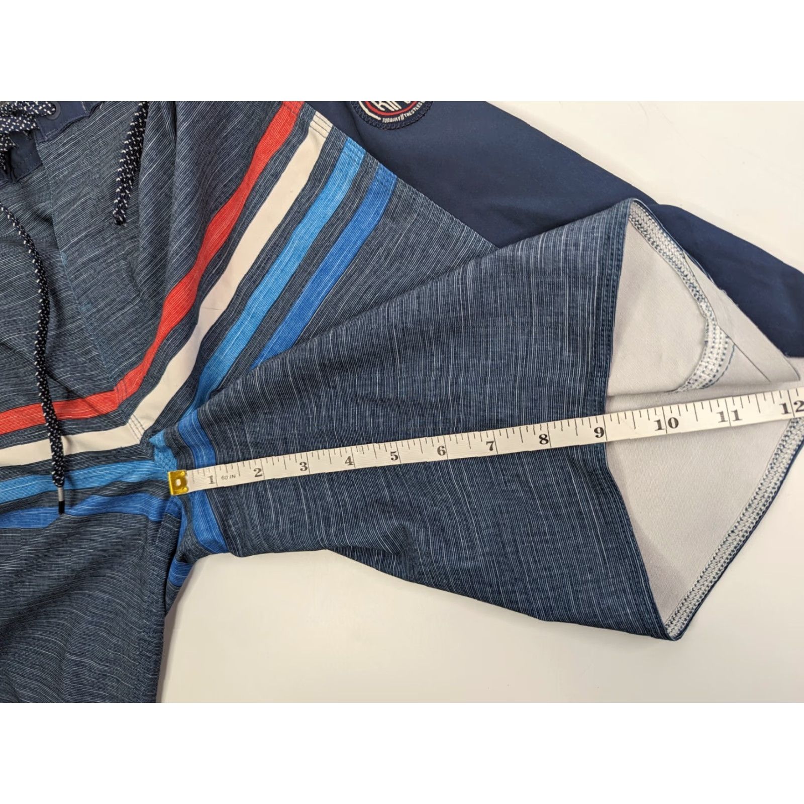 Rip Curl Rip Curl Board Shorts Men 32in Wide Stateside Mirage The Ultimate Hybrid Beach striped blue quick dry water-repellent cargo pocket 2000s Mens Size US 32 / EU 48 - 3 Thumbnail