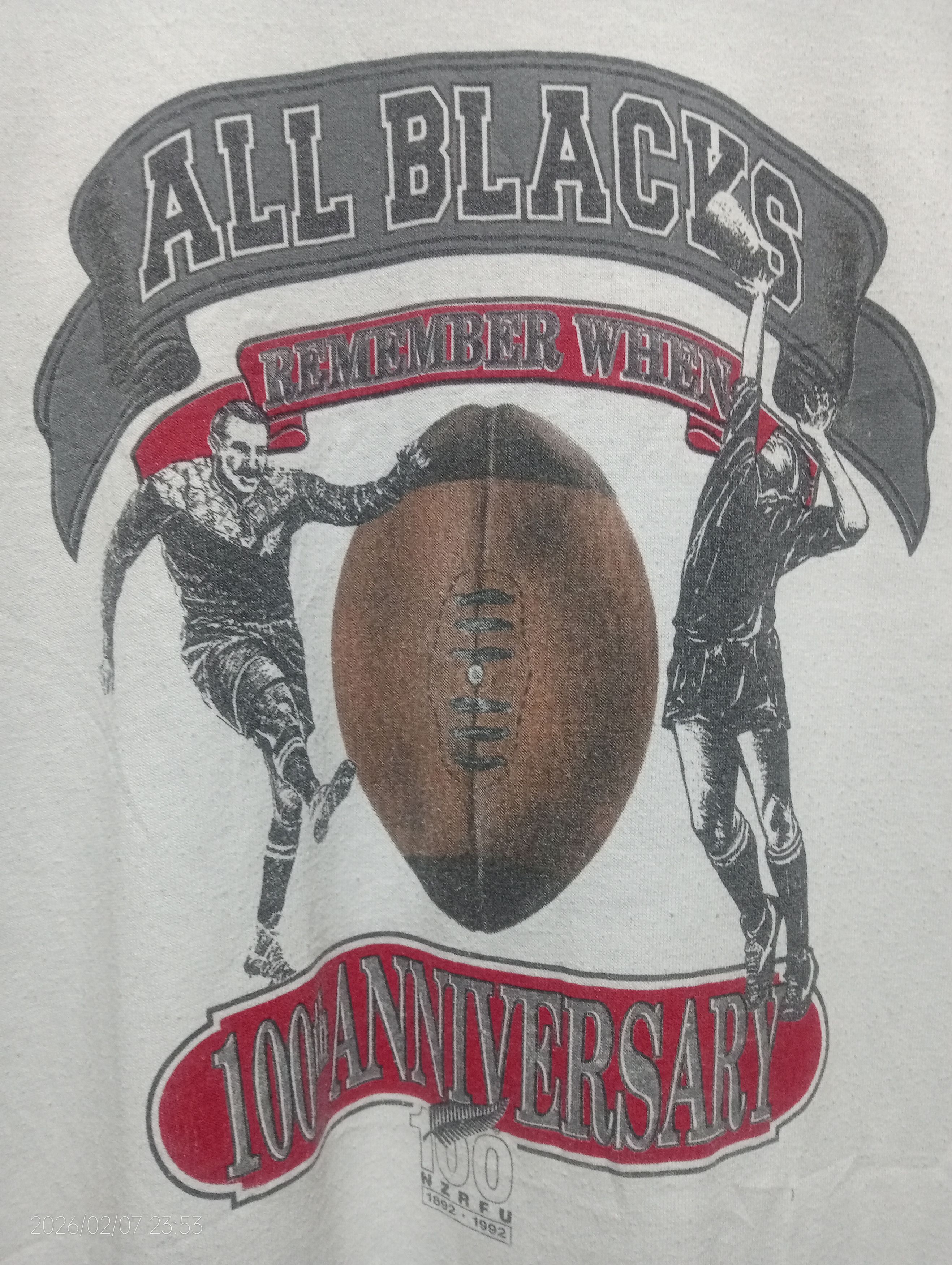 VTG '90s Single Stitch CoNZ All Black 100th Anniversary Tee