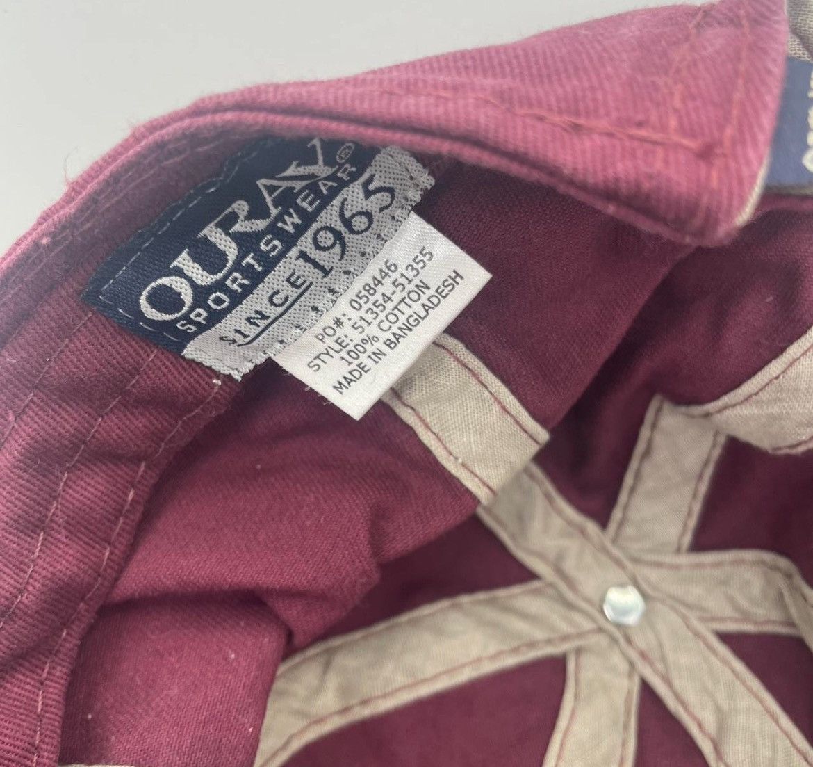 Other Barker-Ewing JH-WY Whitewater Maroon Baseball Cap OURAY Size ONE SIZE - 6 Thumbnail