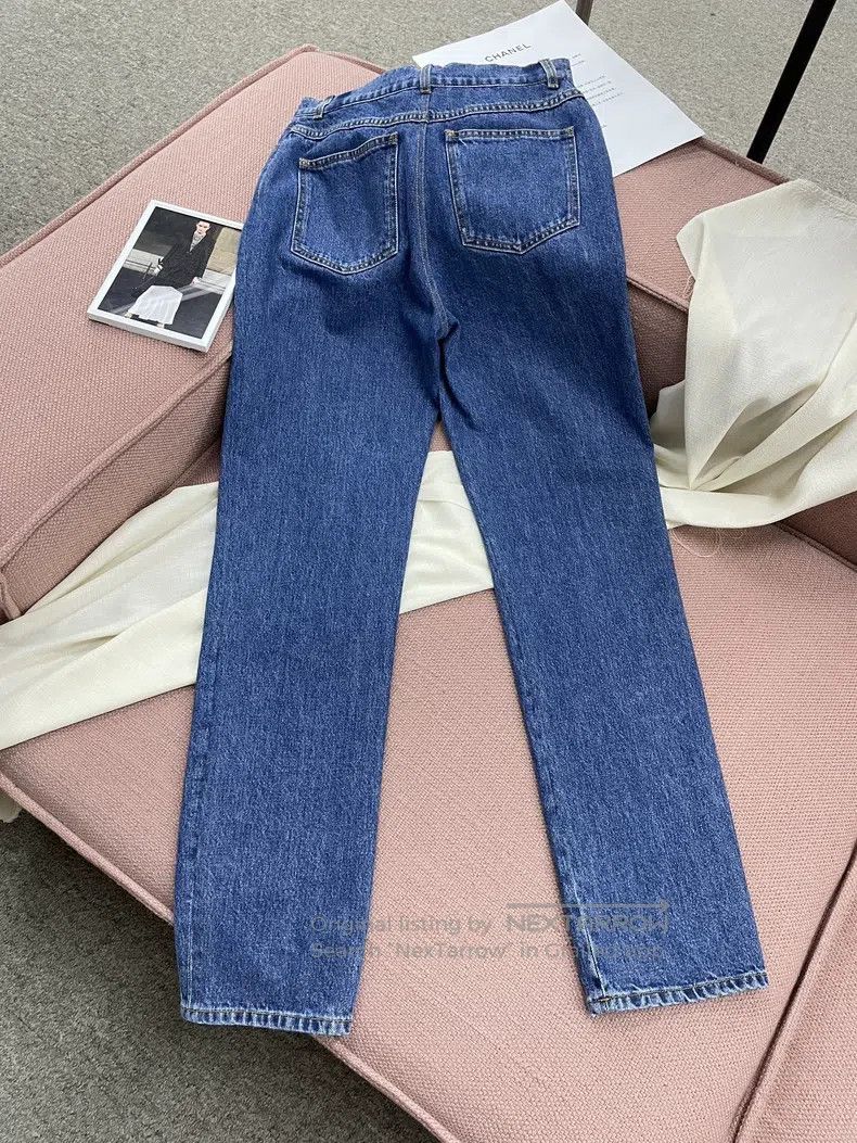 Chanel Chanel 22K blue diamond buckle jeans Size 26" / US 2 / IT 38 - 4 Thumbnail