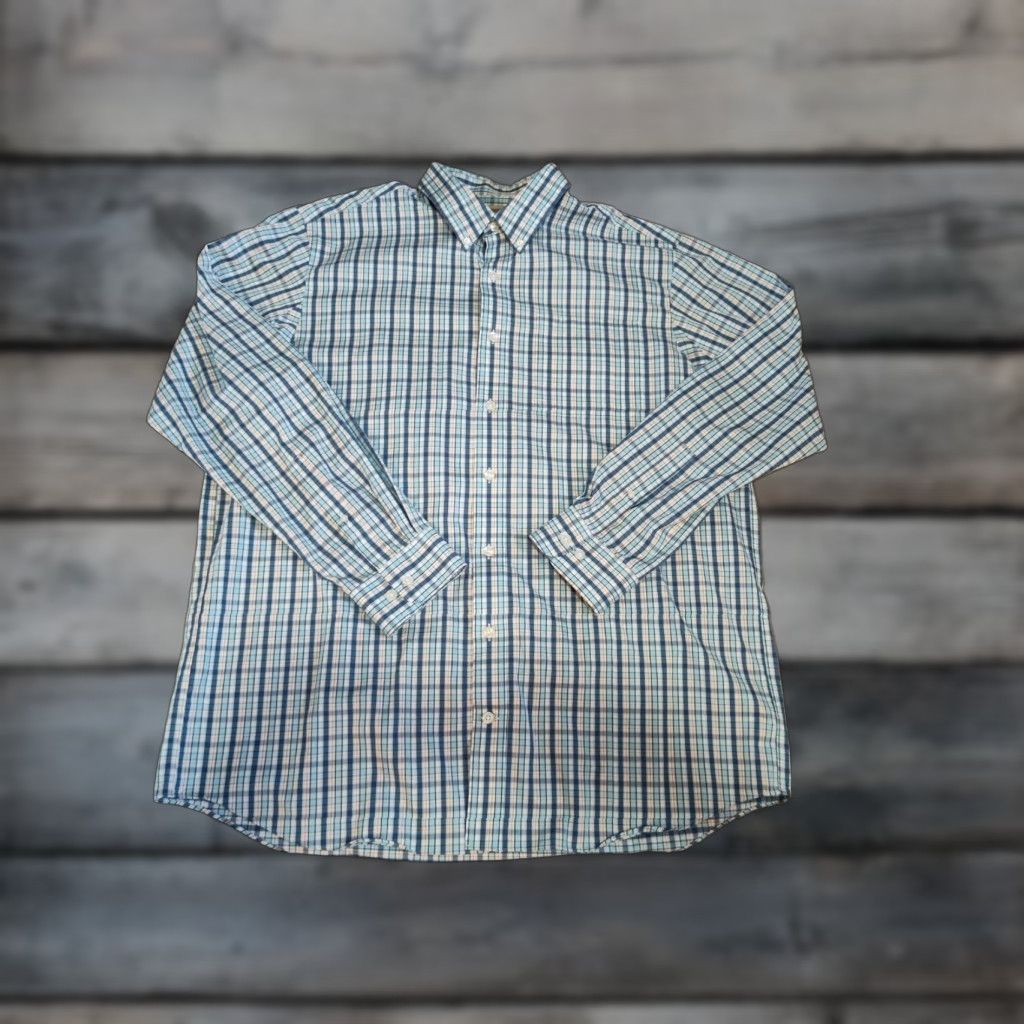 CO DULUTH TRADING CO Mens XL Tall Button-Down Shirt Plaid Blue Wrinkle Fighter - Big & Tall Casual Workwear Blue Plaid - Mens Size US XL / EU 56 / 4 - 1 Thumbnail