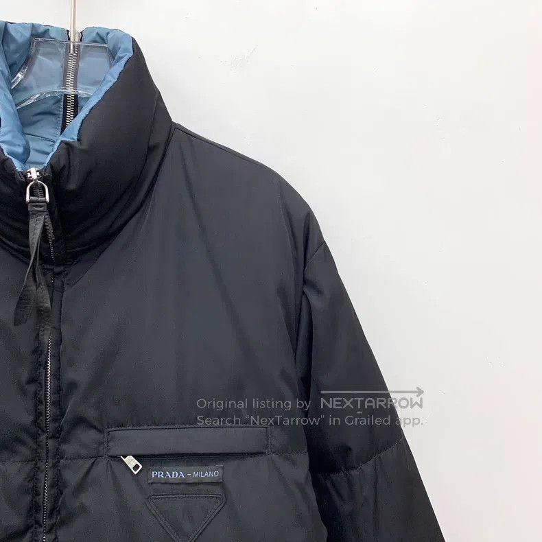 Prada Prada Black triangle stand-up collar zipper long-sleeved d Size S / US 4 / IT 40 - 3 Thumbnail