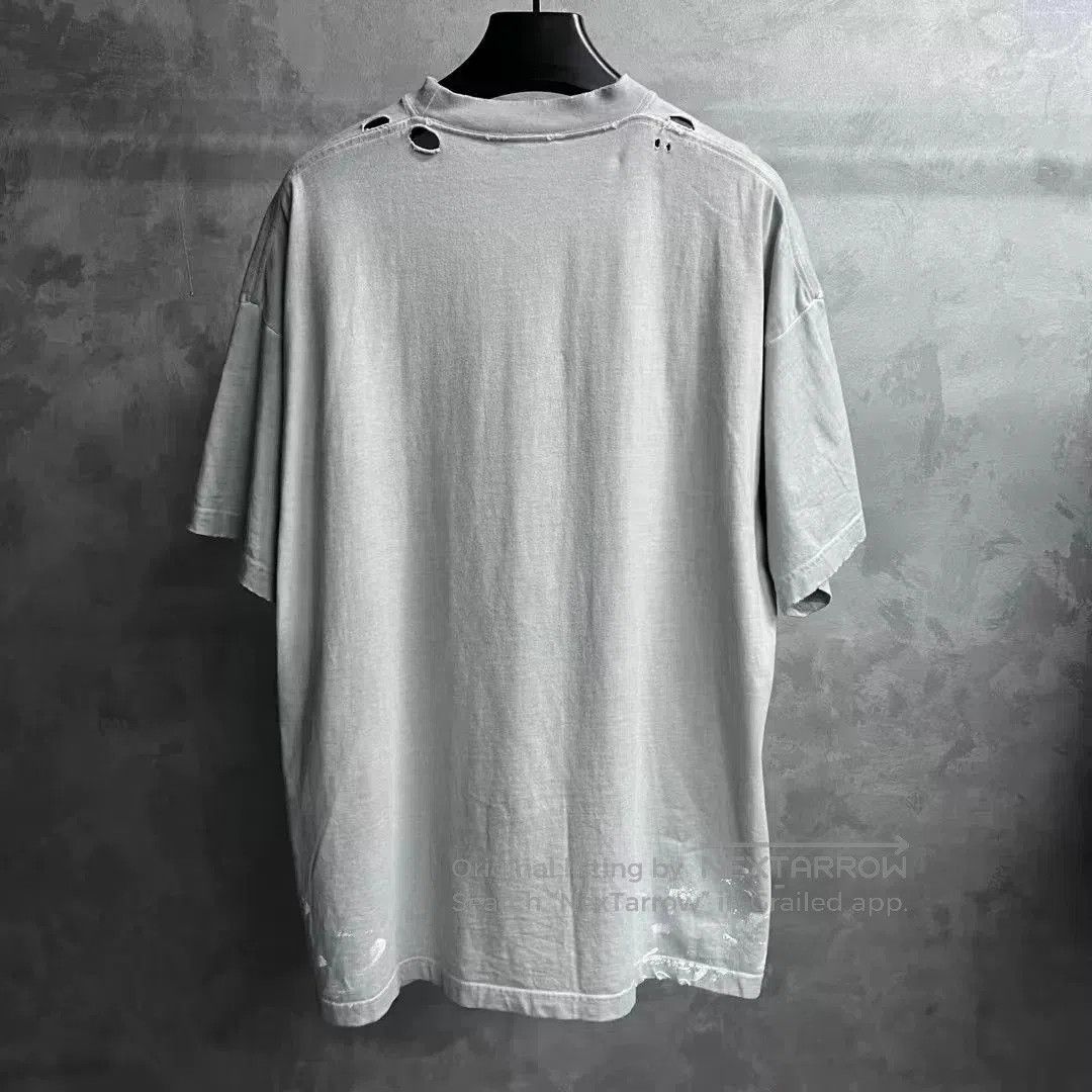 Balenciaga Balenciaga Gray Lightning Logo Short Sleeve Tee. Size US XXS / EU 40 - 2 Thumbnail