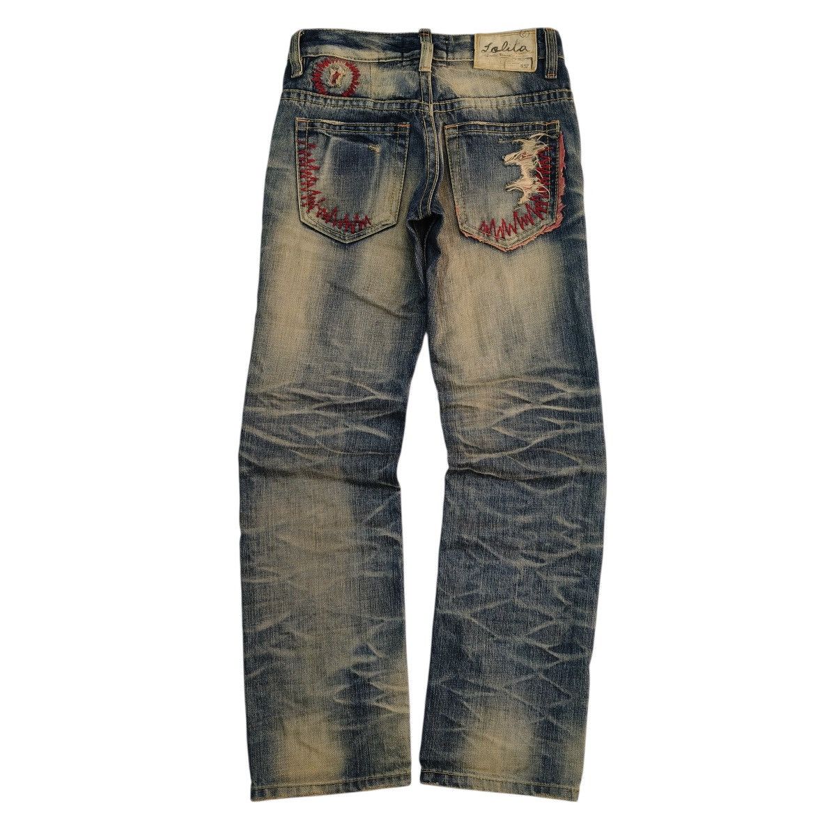 Japanese Brand Vintage Japanese Lolita Jeans Mud Wash Distressed Denim Size US 28 / EU 44 - 2 Thumbnail