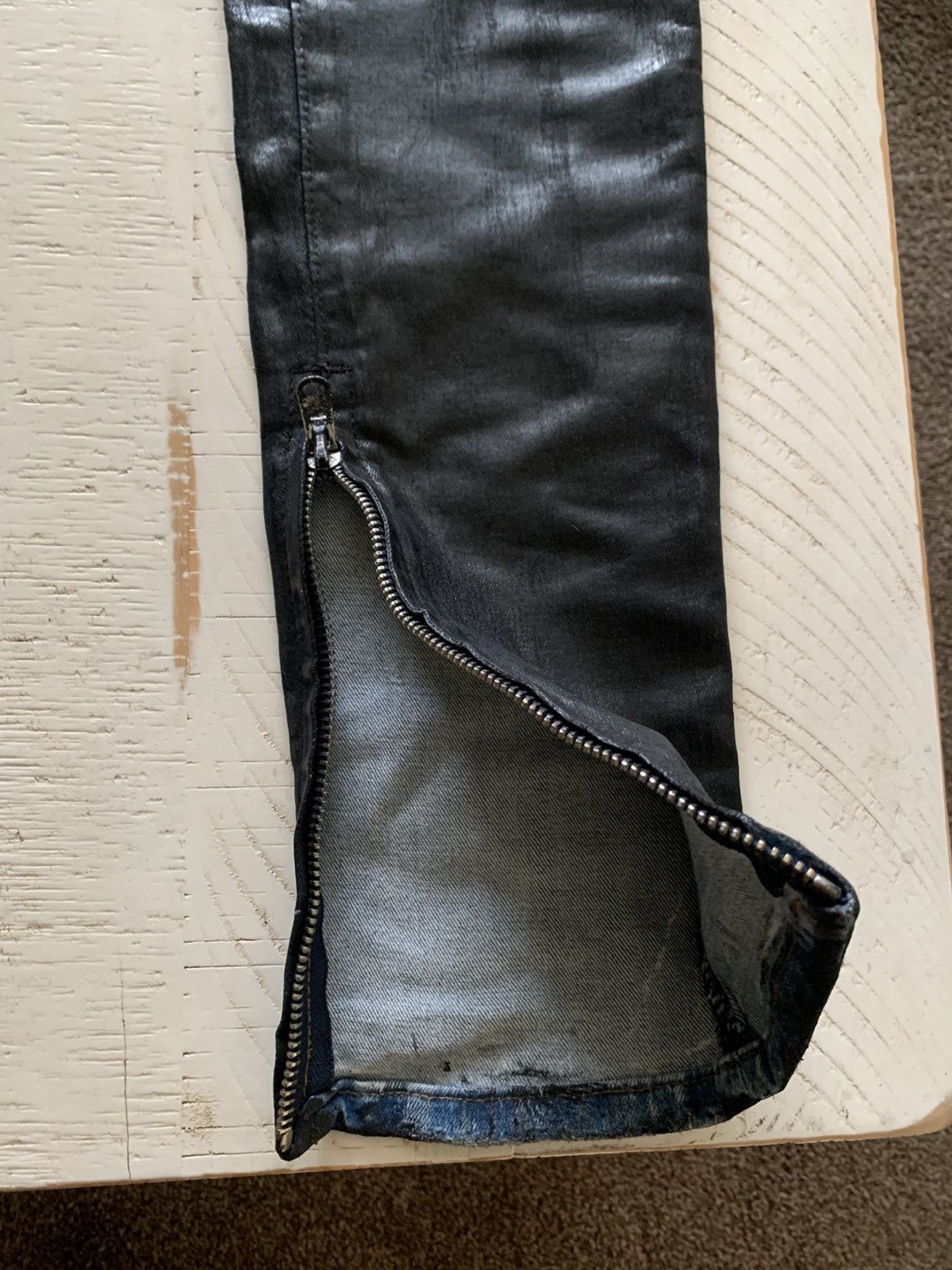 Balmain Balmain Like Biker Jeans Waxed Pierced Spiked Fashion Punk Size US 30 / EU 46 - 14 Thumbnail