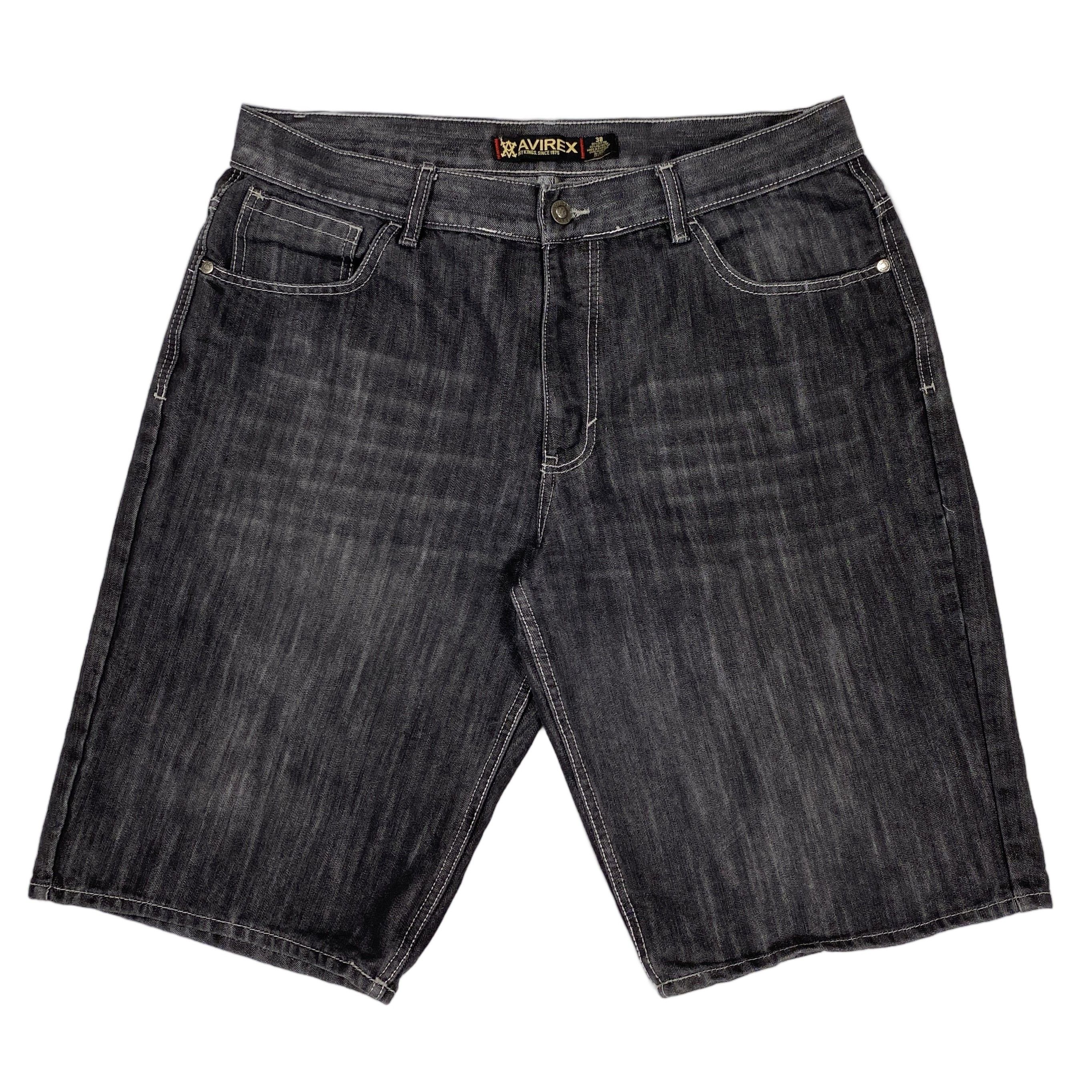 Avirex Avirex Y2K Black Charcoal Denim Shorts 38 Vintage Size US 38 / EU 54 - 1 Thumbnail
