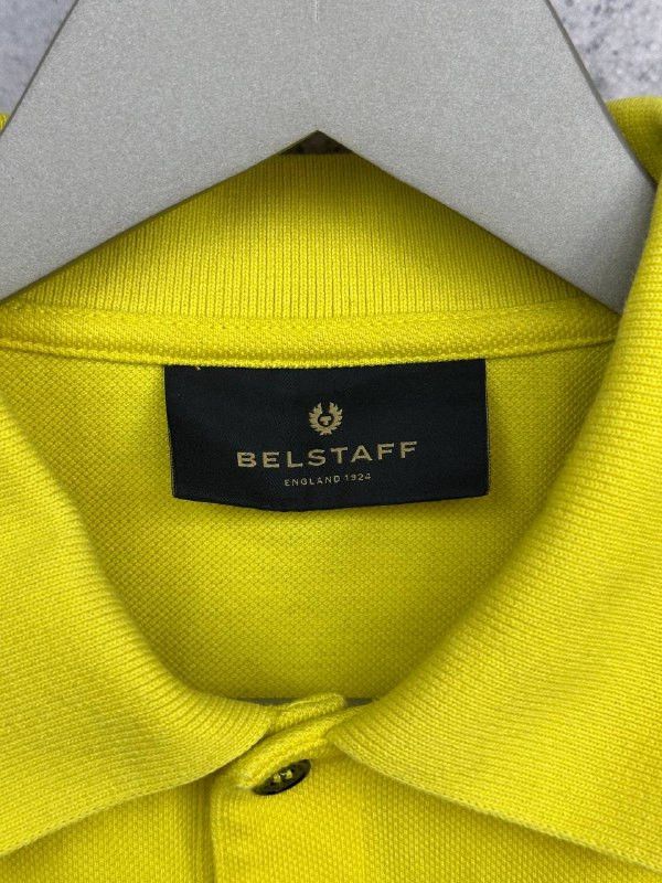 Belstaff Belstaff Polo Shirt Light Yellow Short Sleeve Patch Logo Size US M / EU 48-50 / 2 - 8 Thumbnail