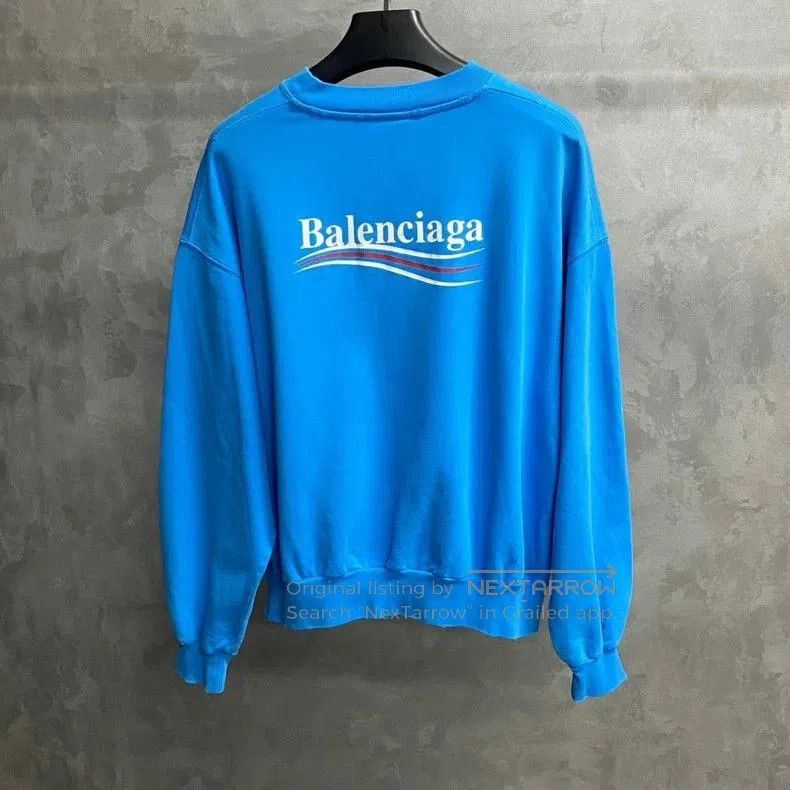 Balenciaga Balenciaga Blue Cola Logo Sweatshirt. Size US XS / EU 42 / 0 - 2 Thumbnail