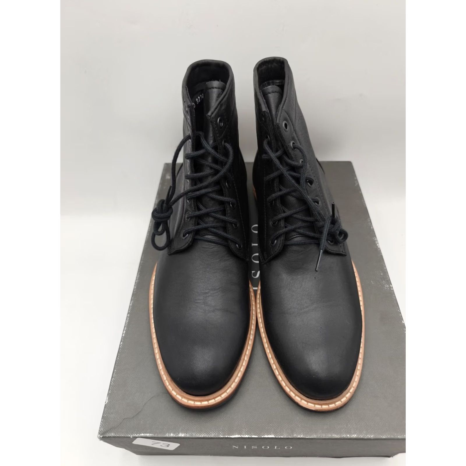 Nisolo Andres All Weather Boot Black Leather‎ Men\'s 9 Lace Up Combat Military Nisolo Boots Mens Size‎ 11.5 Black All-Weather Andres  main image 4