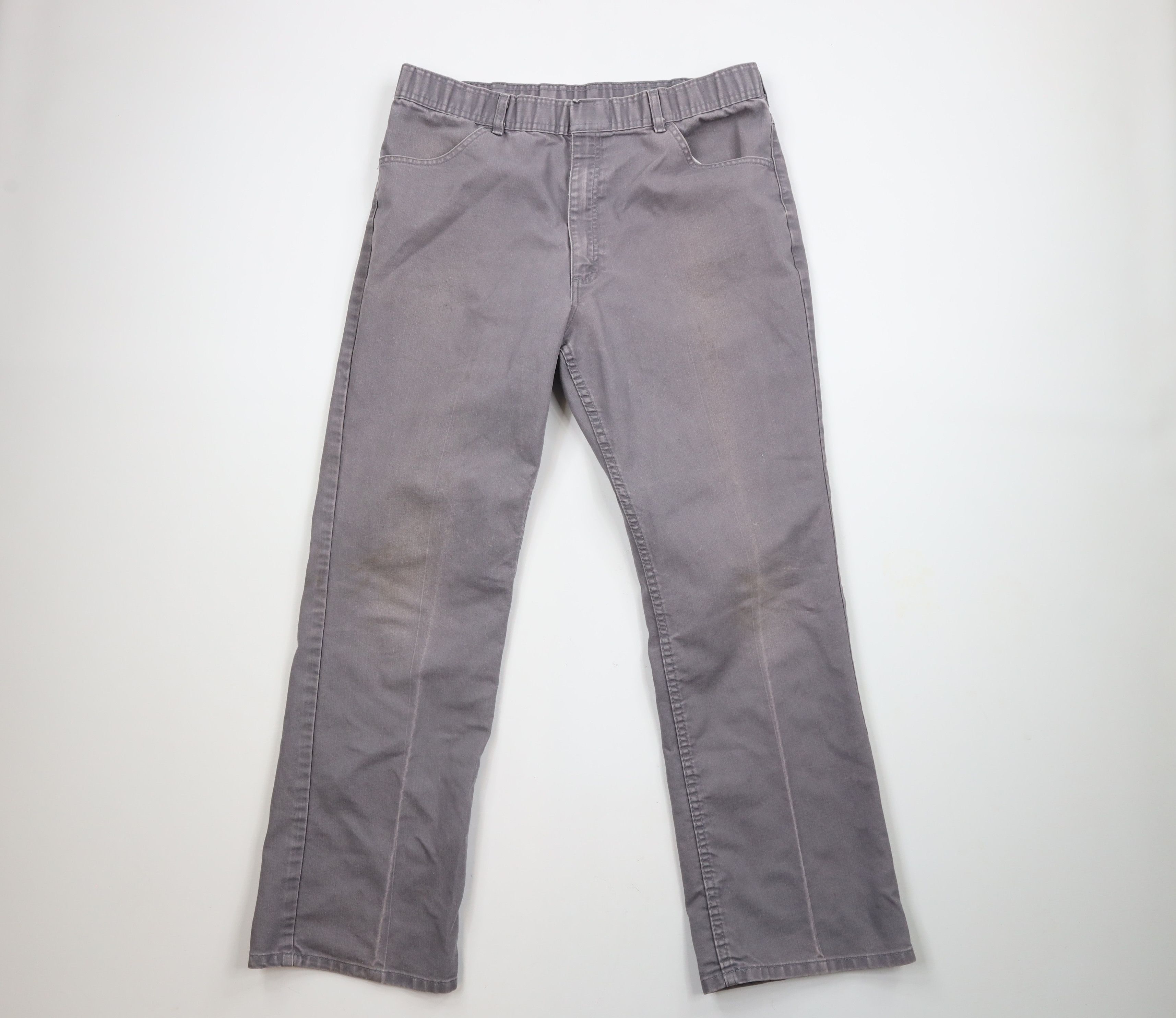 Vintage Vintage 70s Streetwear Canvas Wide Leg Bell Bottoms Pants Size US 36 / EU 52 - 1 Thumbnail