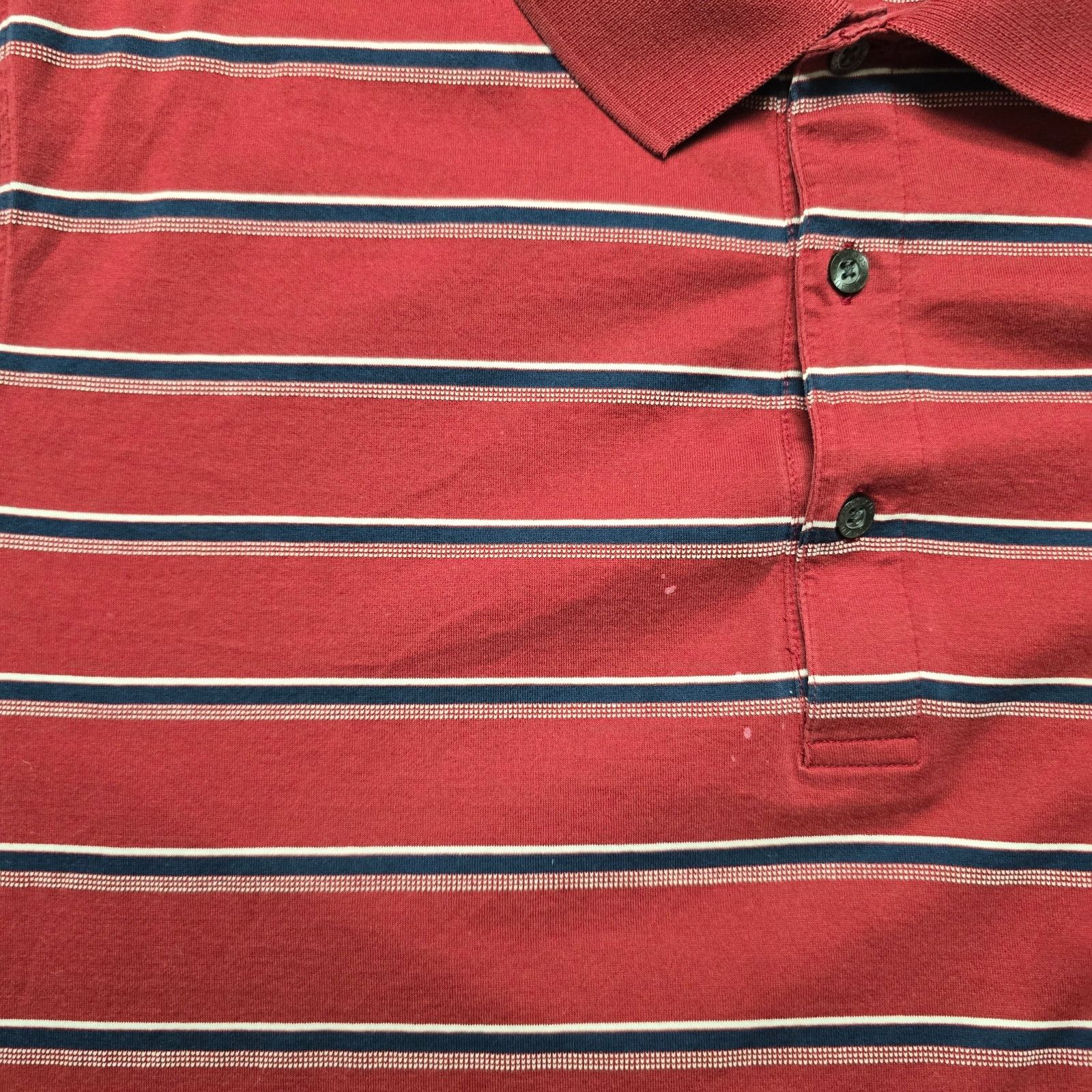 Other Nicklaus Golf Double Mercerized Cotton L Red Striped Polo Size US L / EU 52-54 / 3 - 3 Thumbnail