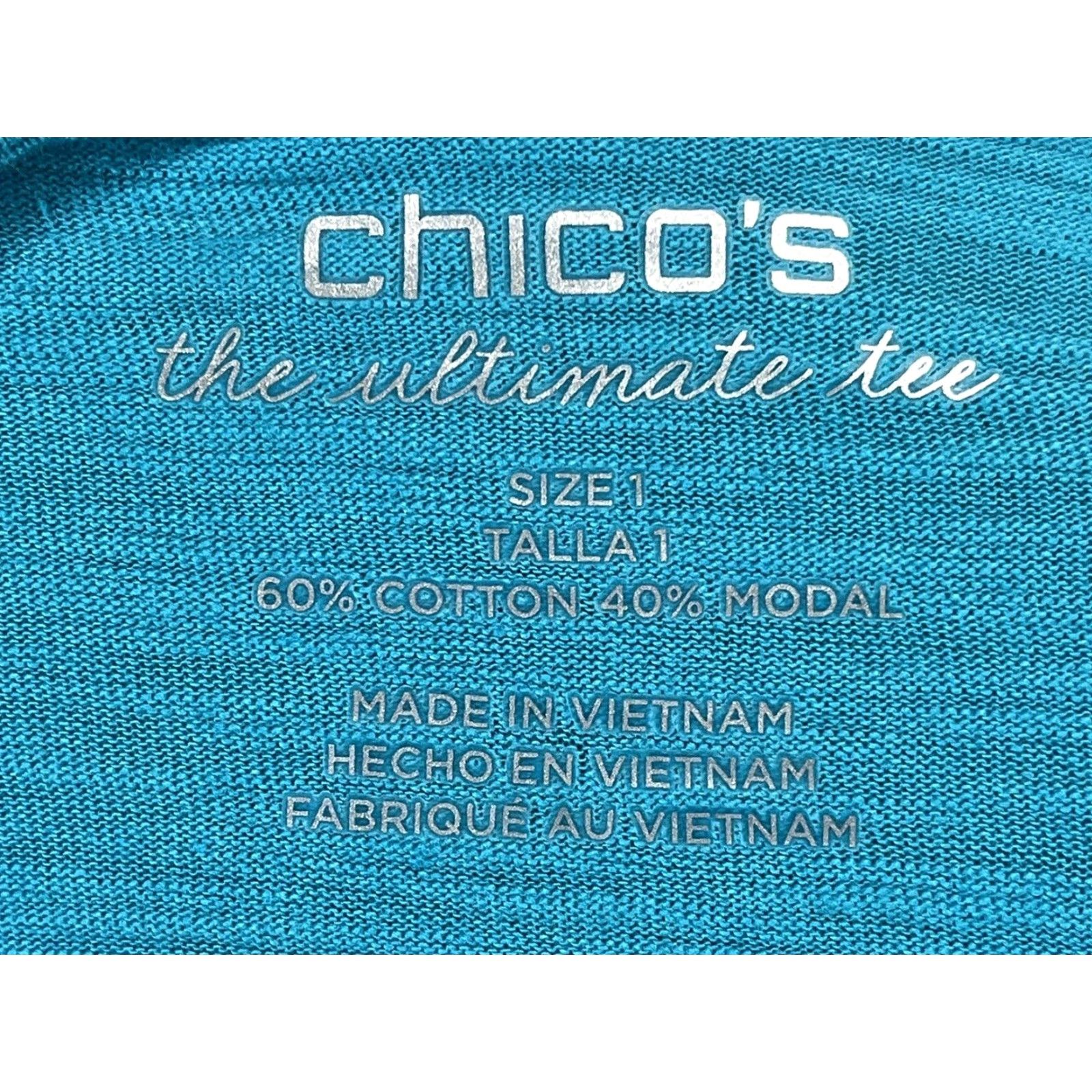 Vintage Chicos The Ultimate Tee Cardigan Womens Sz 1 Teal Green Long Sleeve Lightweight Cardigan Wearable Regular Women Teal Size XS / US 0-2 / IT 36-38 - 6 Thumbnail