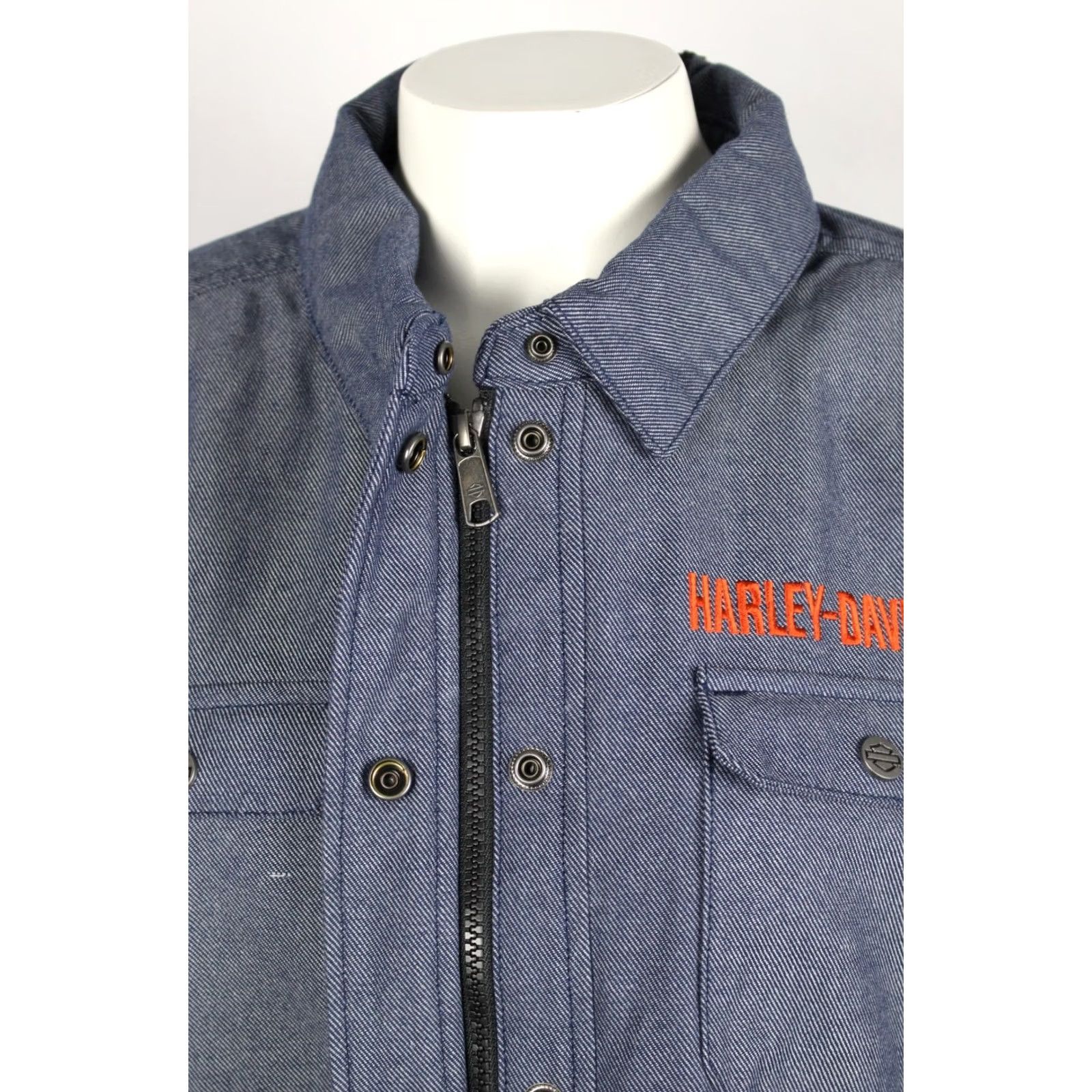 Harley Davidson Harley-Davidson Women's Operative Riding Shirt Jacket 2XL Blue 98111-23VW Size XXL / US 16-18 / IT 52-54 - 5 Thumbnail