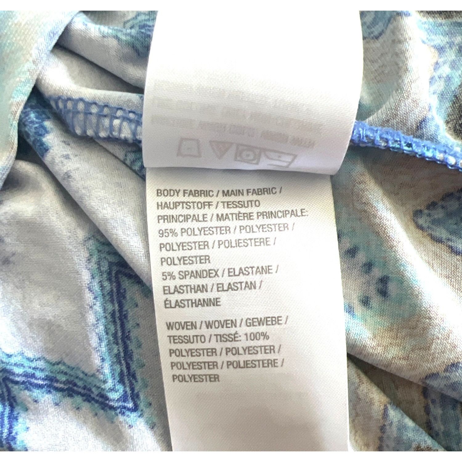 Vintage Susan Graver Women's XL Zigzag Bell Sleeve Top Blue White & Size XL / US 12-14 / IT 48-50 - 7 Thumbnail