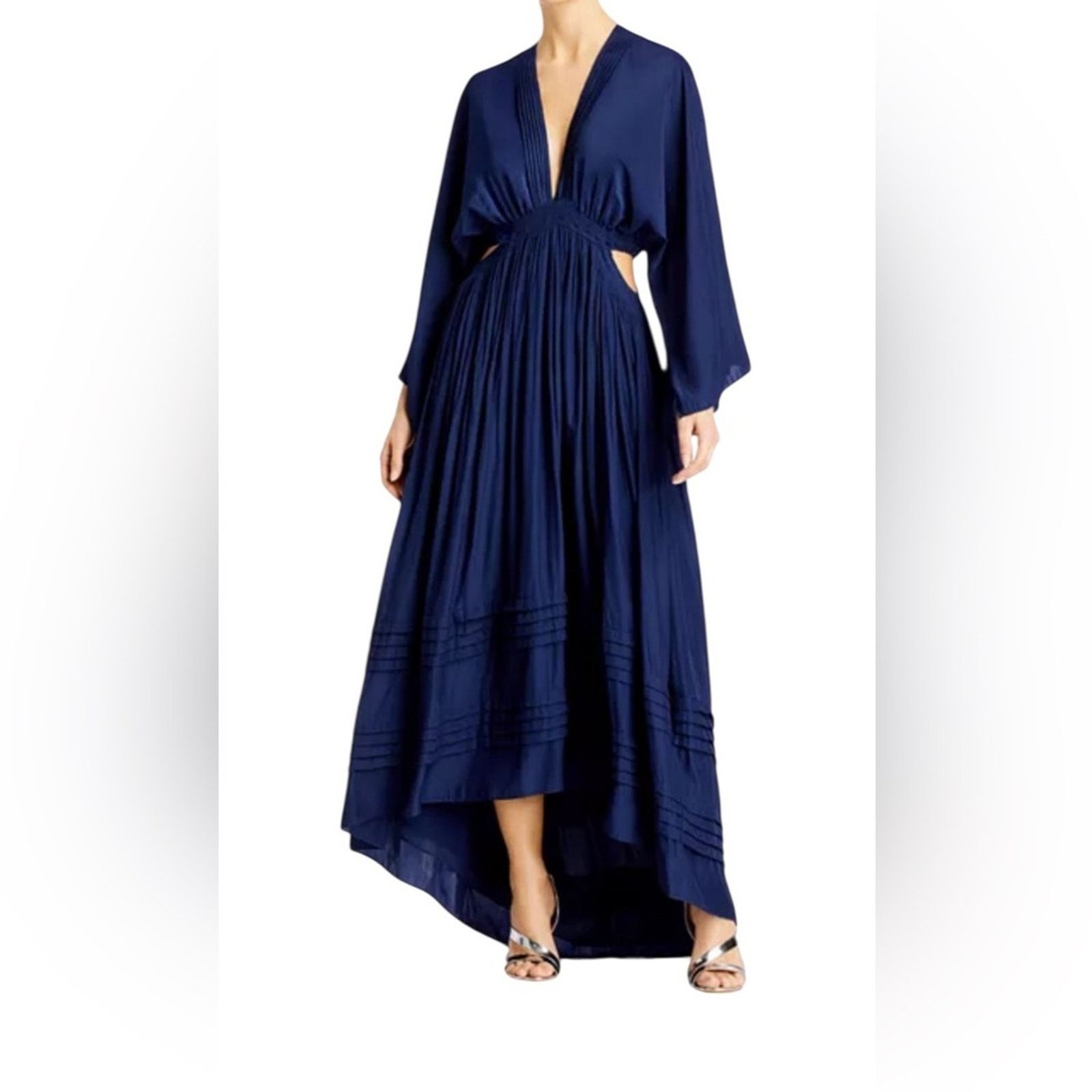 Ramy Brook Ramy Brook Neena Cutout Maxi Dress Navy Blue Hi Low NWT XS Size XS / US 0-2 / IT 36-38 - 1 Thumbnail