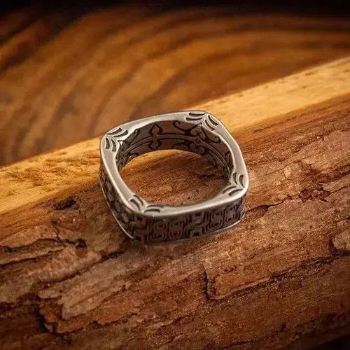 Ring Of Fire Men's square ring "Irish Knot" Size ONE SIZE - 4 Thumbnail
