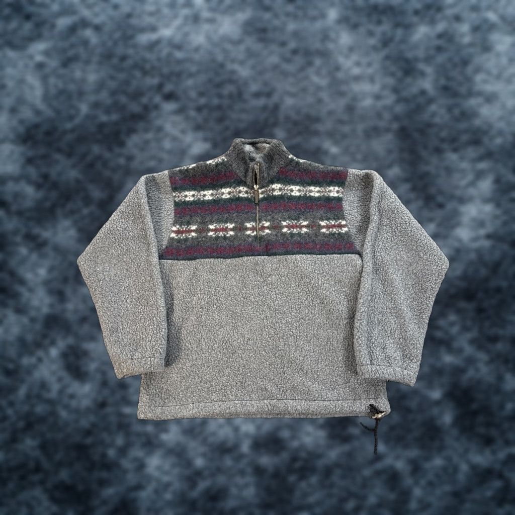 Vintage VINTAGE L.L. Bean Sweater 1/4 Zip Mens Small Gray Mock Neck Pullover Sherpa Freeport Maine USA Sherpa 1/4 Zip Mens Small Gray USA Size US S / EU 44-46 / 1 - 1 Thumbnail