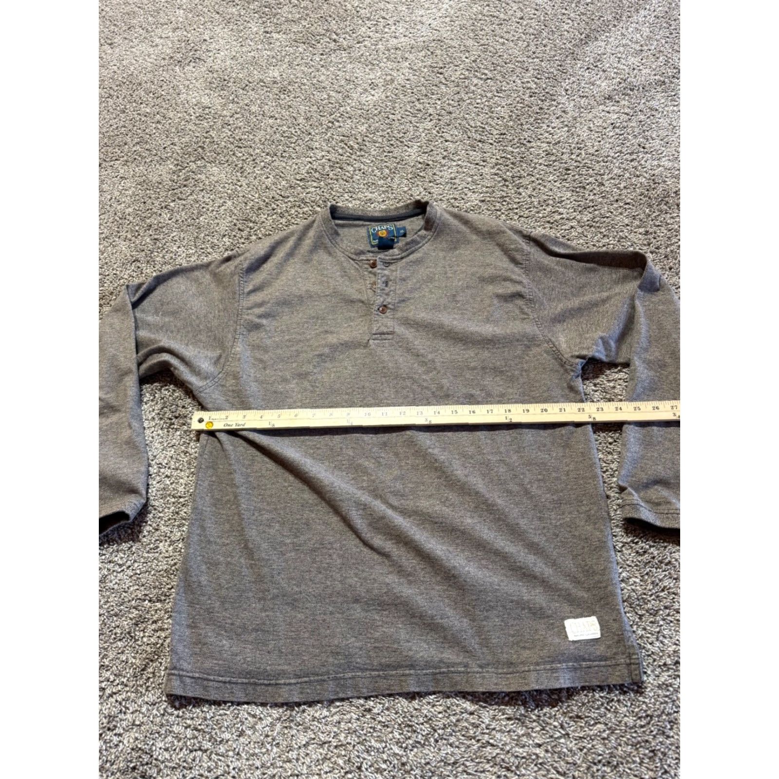 Ralph Lauren VINTAGE Ralph Lauren Shirt Mens XL Gray Henley Long Sleeve Size US XL / EU 56 / 4 - 7 Thumbnail