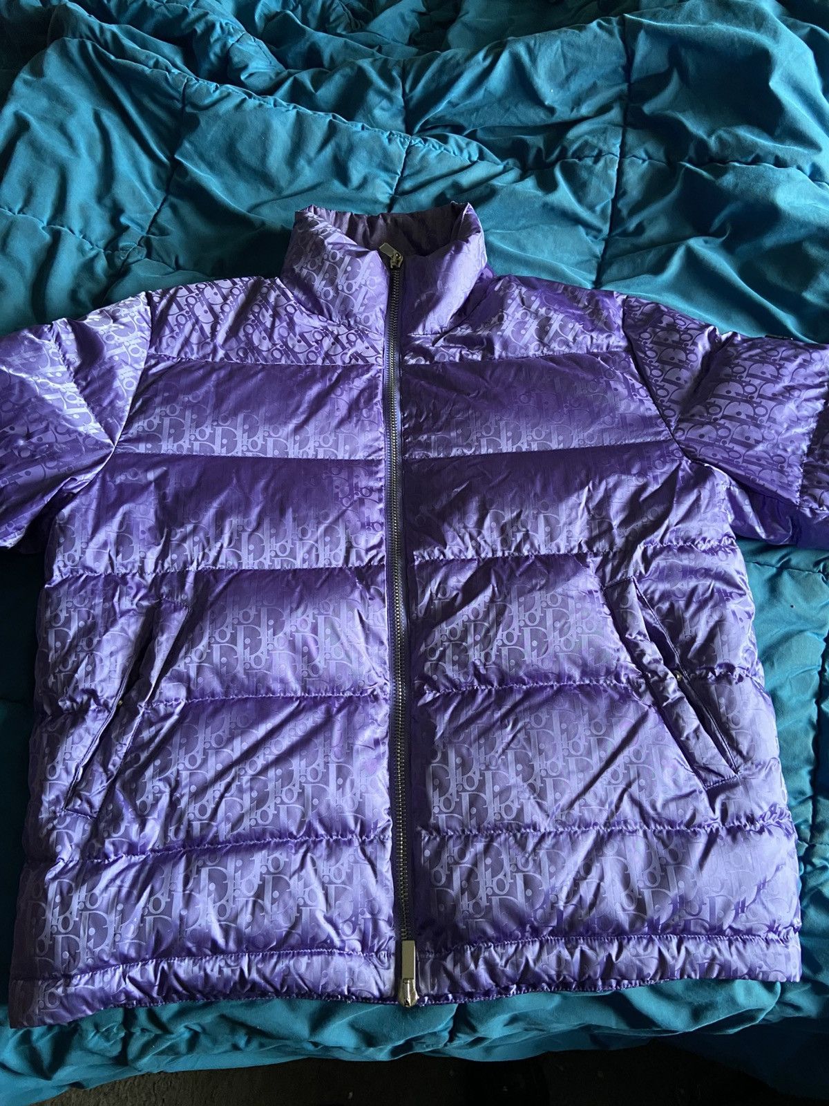 Dior Dior Oblique Purple Puffer Jacket Mens RARE size 50/Medium Size US M / EU 48-50 / 2 - 7 Thumbnail