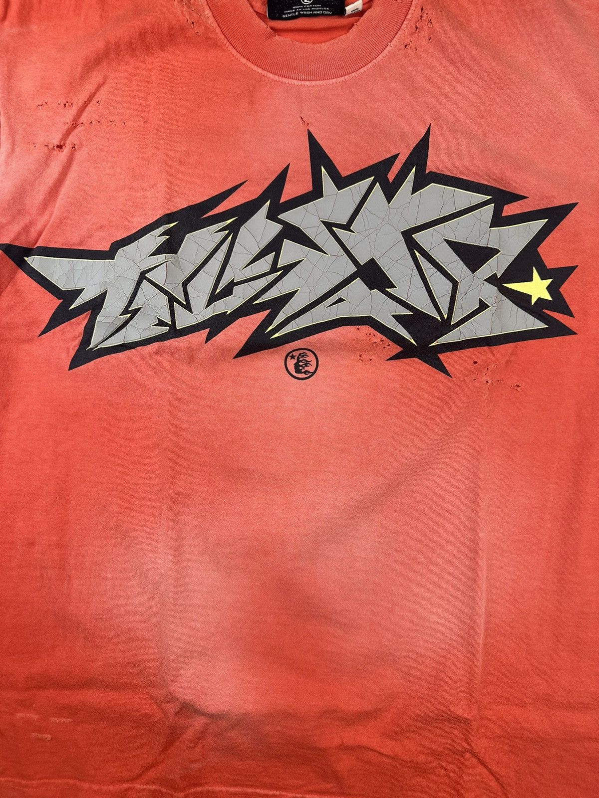 HELLSTAR Hellstar Cracked Print T-shirt Size US L / EU 52-54 / 3 - 2 Thumbnail