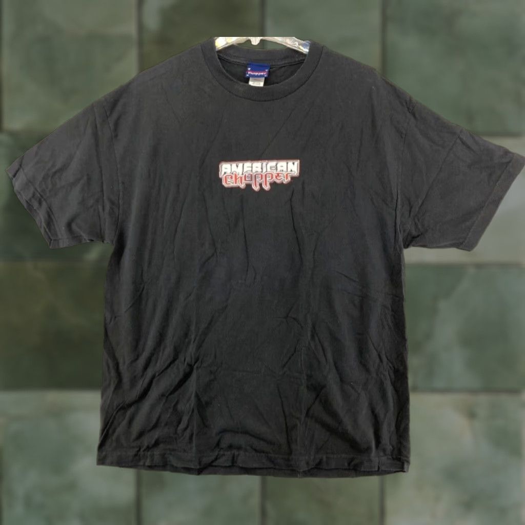 Vintage VINTAGE American Chopper Shirt Mens XL Black Cotton Crew Neck Short Sleeve T-Shirt 2000s Firefighters Logo Decals Mens Size US XL / EU 56 / 4 - 1 Thumbnail