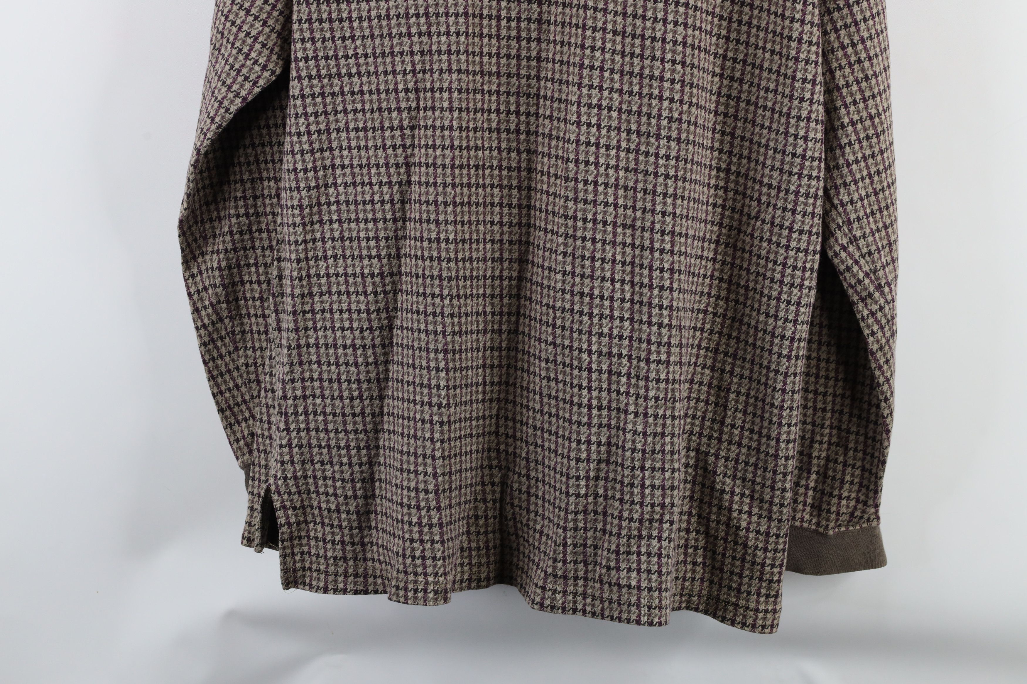 Eddie Bauer × Vintage Vintage 90s Eddie Bauer Houndstooth Long Sleeve Rugby Polo Size US L / EU 52-54 / 3 - 12 Thumbnail