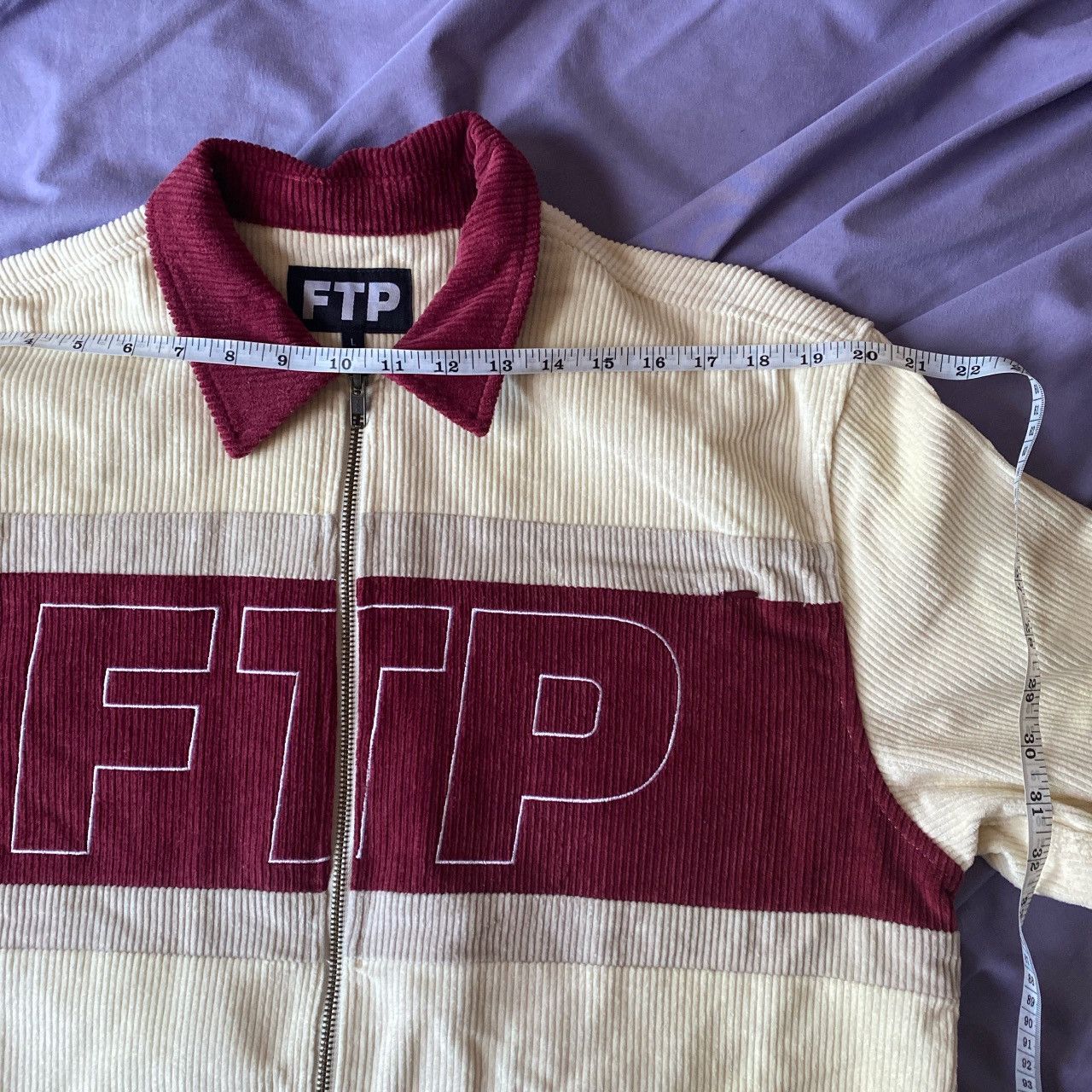 Fuck The Population FTP Cream/Maroon Corduroy Jacket Size US L / EU 52-54 / 3 - 7 Thumbnail