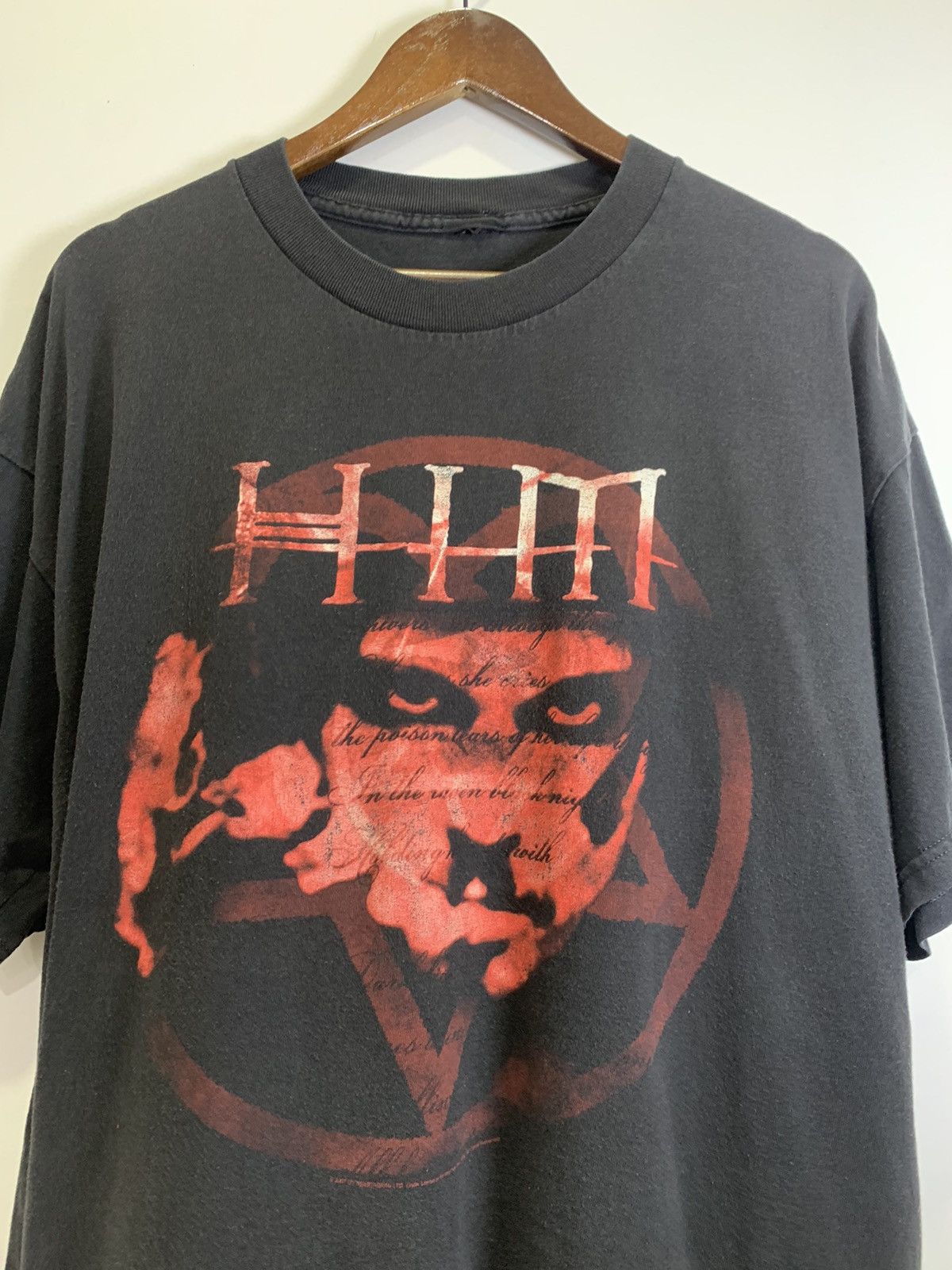 Band Tees × Vintage Vintage HIM Tshirt Size US XL / EU 56 / 4 - 3 Thumbnail