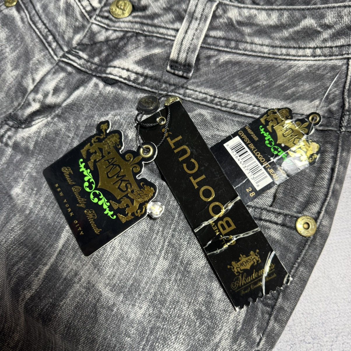 Vintage NEW Akademiks Vintage Big Logo Jeans Size US 28 / EU 44 - 6 Thumbnail