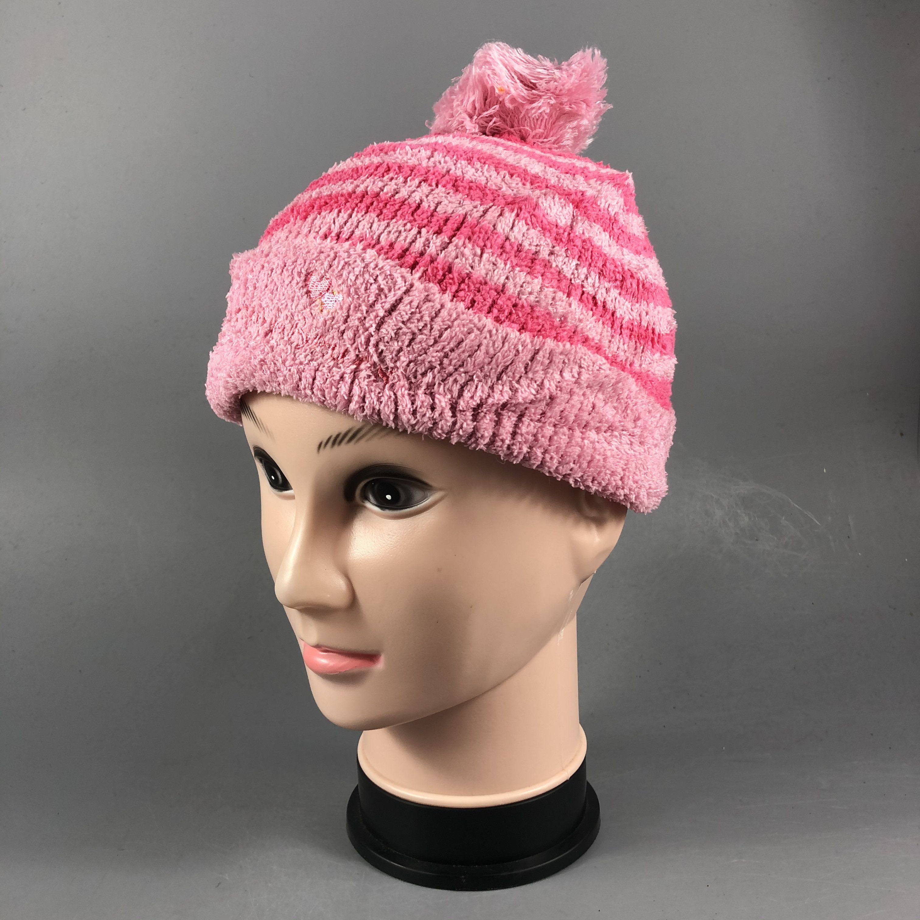 Japanese Brand Pink Care Bears Beanie Stripe Snow Cap Hat Size ONE SIZE - 2 Thumbnail