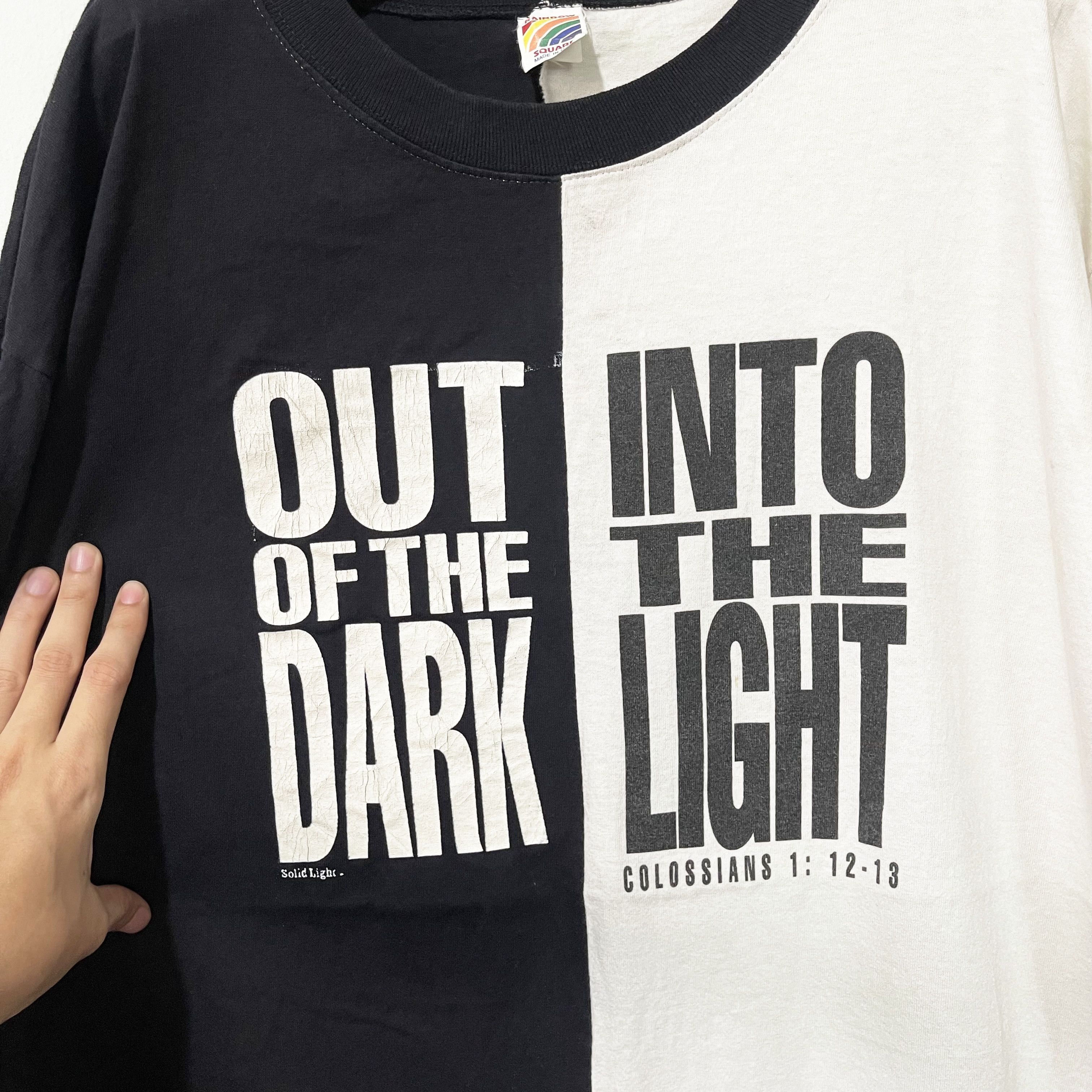 Vintage Vintage 90s Out of the Dark Into the Light T-Shirt Size US XL / EU 56 / 4 - 2 Thumbnail
