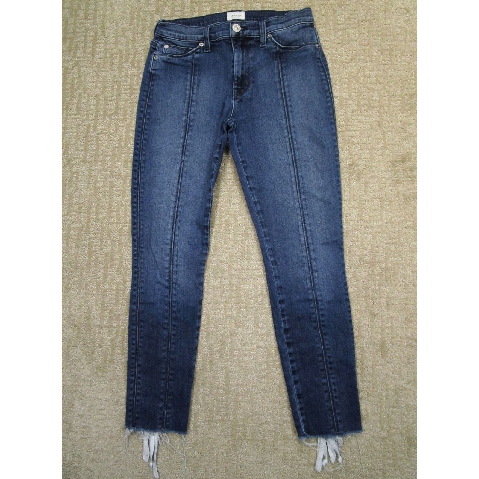 Hudson Hudson Jeans Women 27 Blue Skinny Ankle Pants Lace Up Dark Wash Denim Crop 5-Pocket Regular Rise Shoes Mens Womens Size 27" / US 4 / IT 40 - 2 Thumbnail