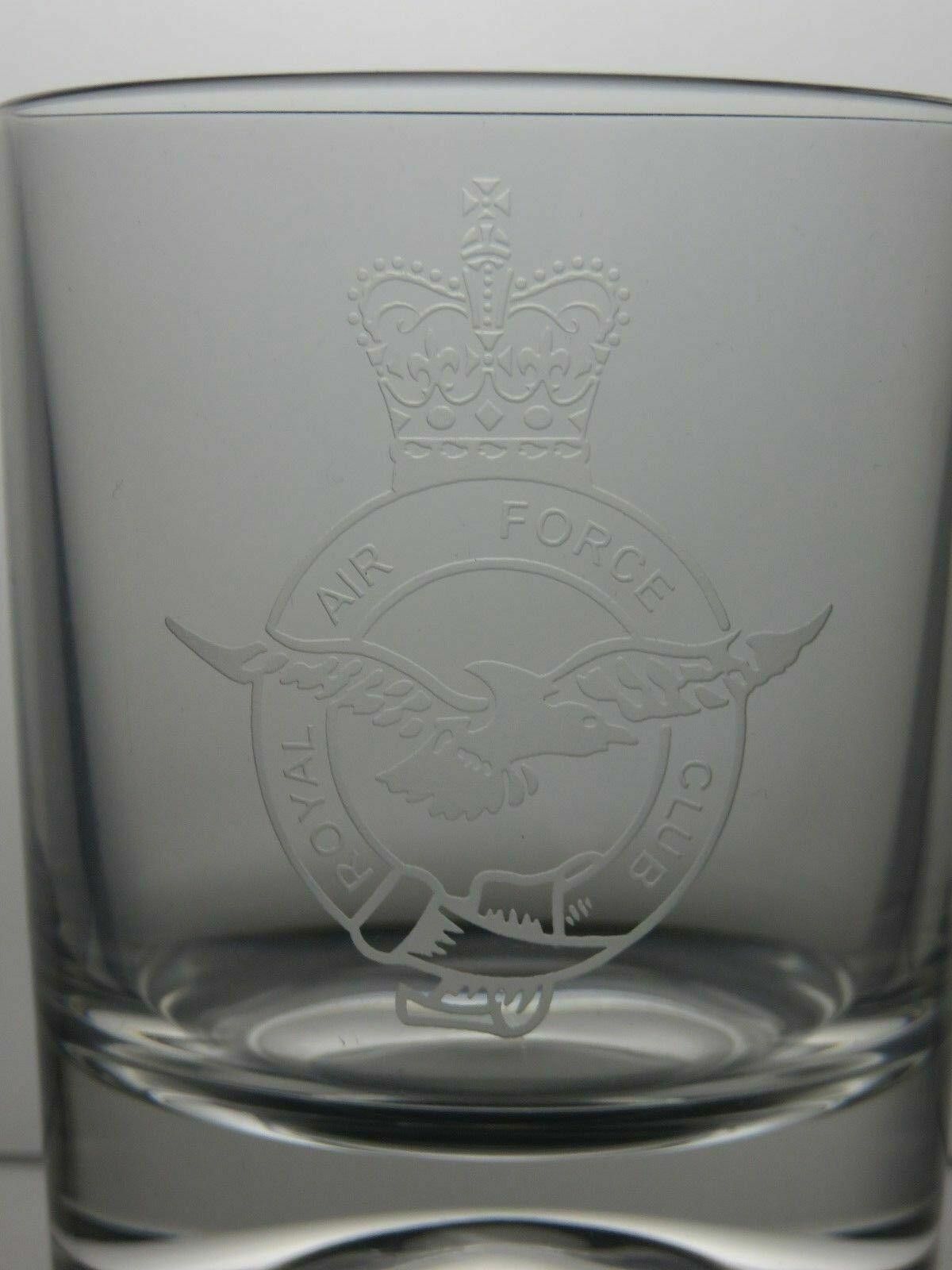 The Unbranded Brand Cut Glass Lead Crystal Tumbler Etched Air Force Royal Club Size ONE SIZE - 3 Thumbnail