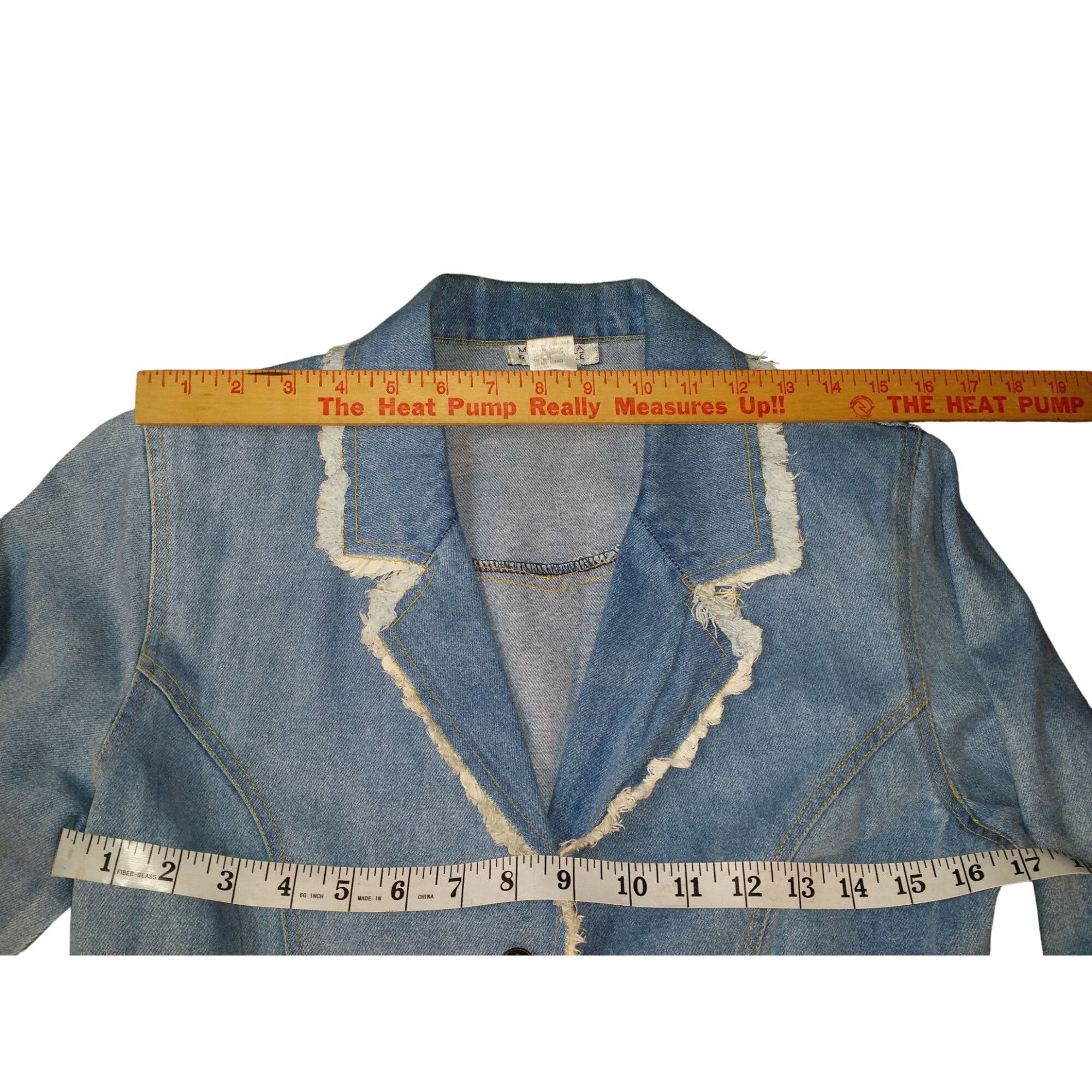 Other Vintage Maria Gabrielle New York Denim Jacket Women Sz 8 Fra Size M / US 6-8 / IT 42-44 - 4 Thumbnail