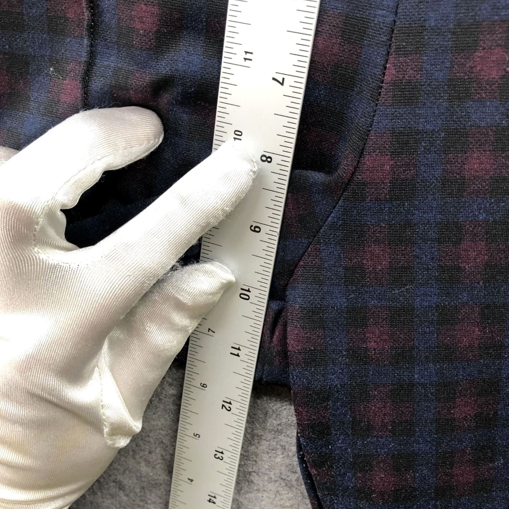 Old Navy Old Navy Stevie Ponte Pants Leggings Womens M High Rise Blue Plaid Academia Size 32" / US 10 / IT 46 - 7 Thumbnail