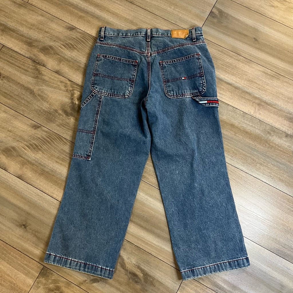 Tommy Hilfiger Vintage Tommy Hilfiger Medium Wash Cargo Carpenter Women 30 Size 30" / US 8 / IT 44 - 5 Thumbnail