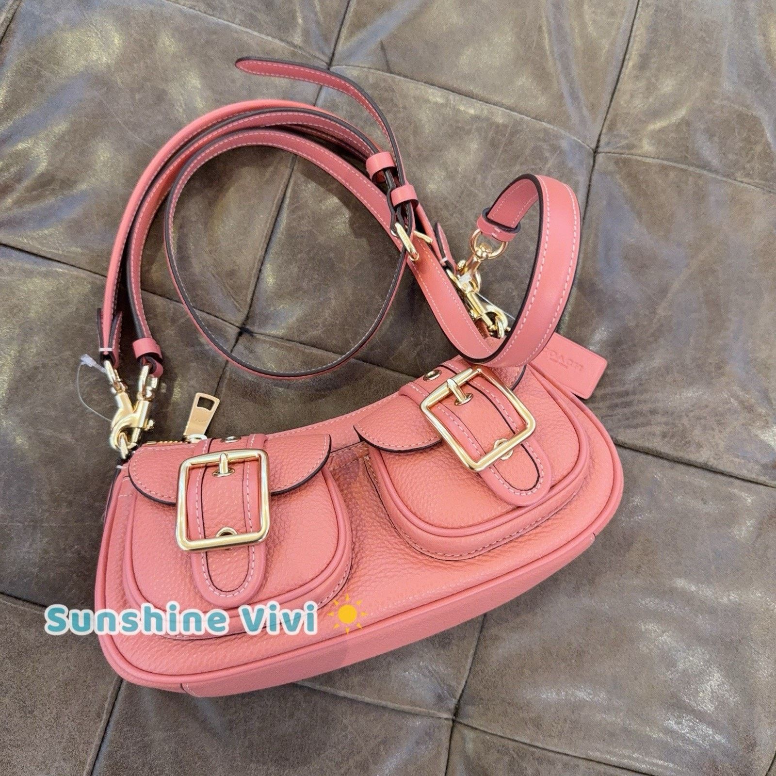 Coach NWT COACH CM079 Ashton Shoulder Bag Leather Burnt Coral Size ONE SIZE - 2 Thumbnail