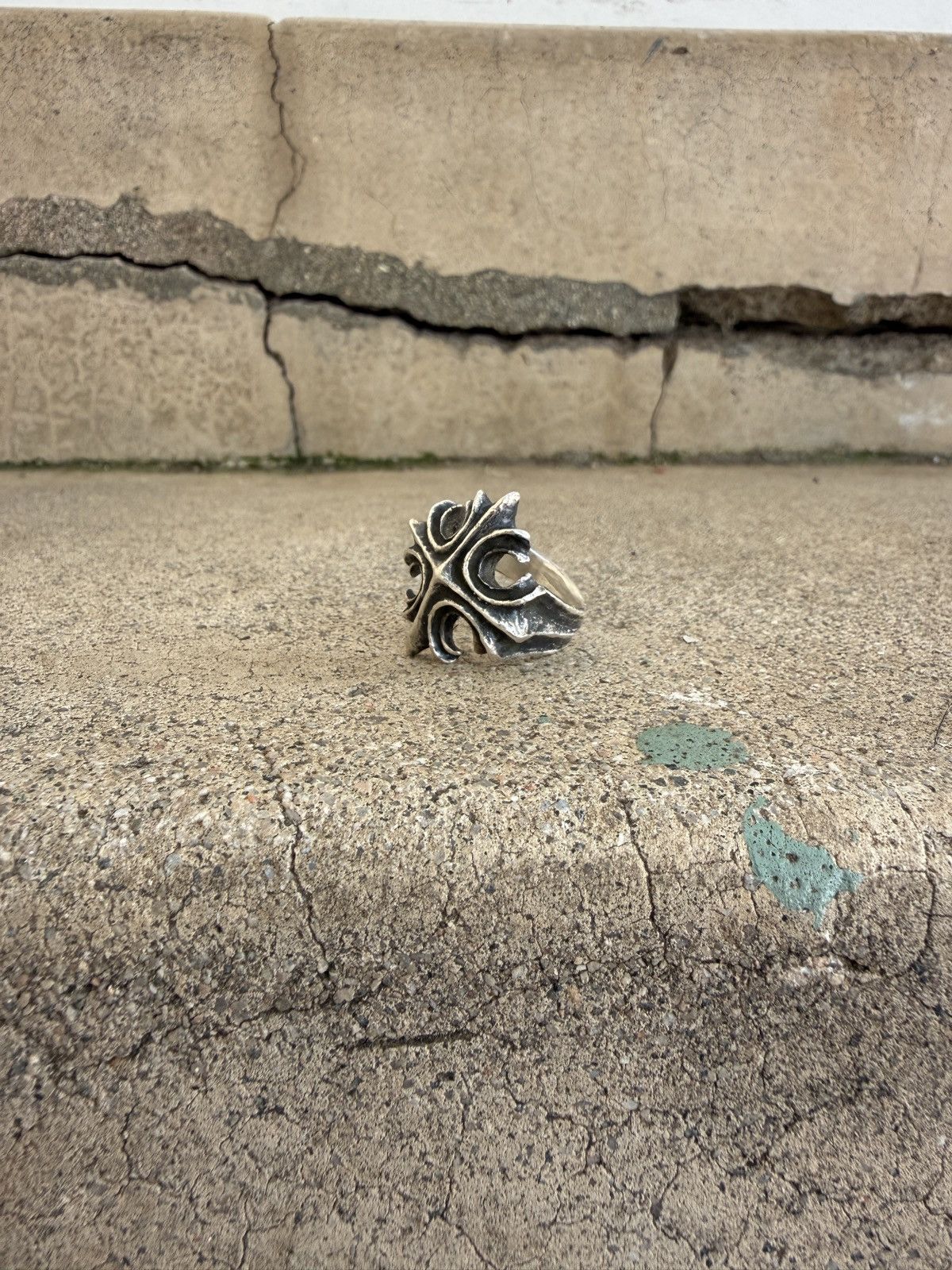 Sterling Silver Into The Fire - Gothic Cross Ring Size ONE SIZE - 1 Thumbnail