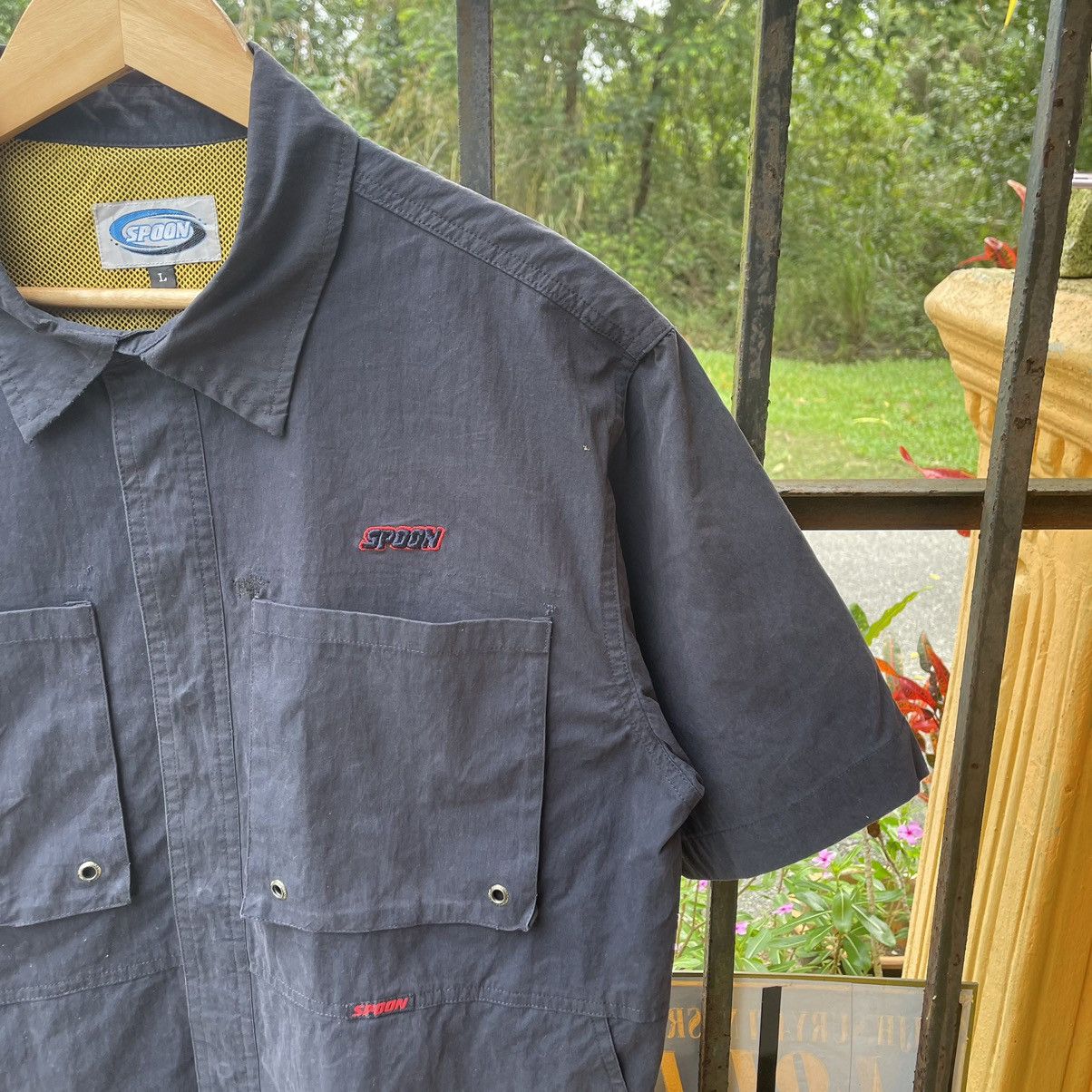 Spoon × Vintage 🔥Vintage Spoon Double Pocket Buttons Up Workers Shirts Size US L / EU 52-54 / 3 - 4 Thumbnail