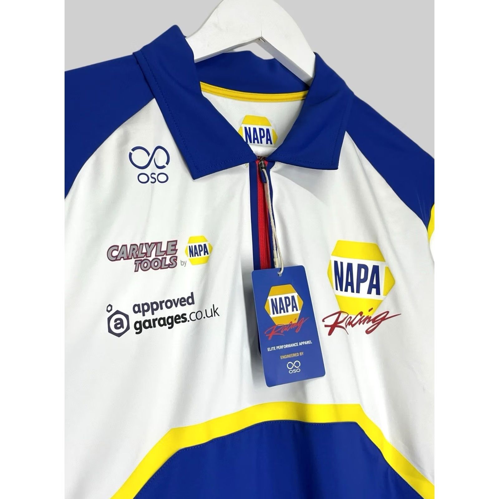 Vintage Napa Racing Team Polo 1/4 Zip T-Shirt NWT BTCC Men’s Size US L / EU 52-54 / 3 - 3 Thumbnail