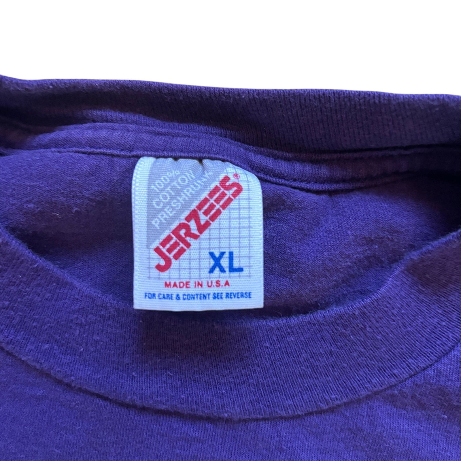 Jerzees Vintage 1994 "I Survived Mardi Gras" purple Tshirt XL 90s Size US XL / EU 56 / 4 - 5 Thumbnail